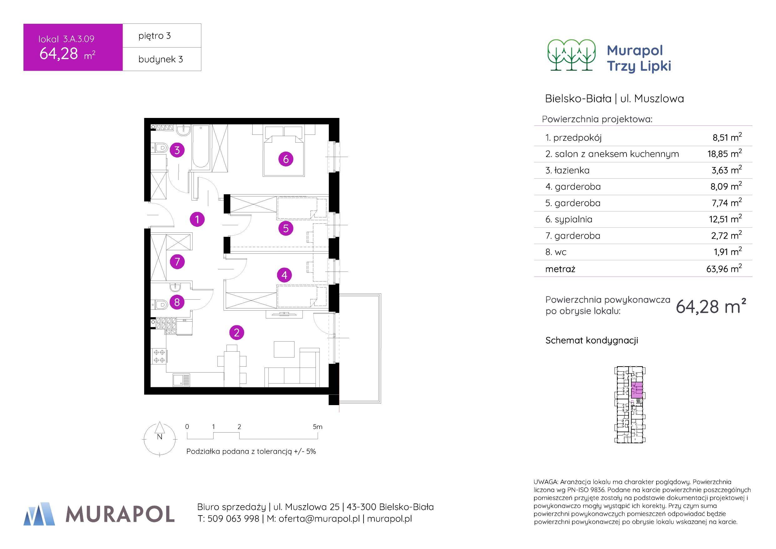 Murapol Trzy Lipki – inwestycja Murapol - lokal 3.A.3.09, budynek A