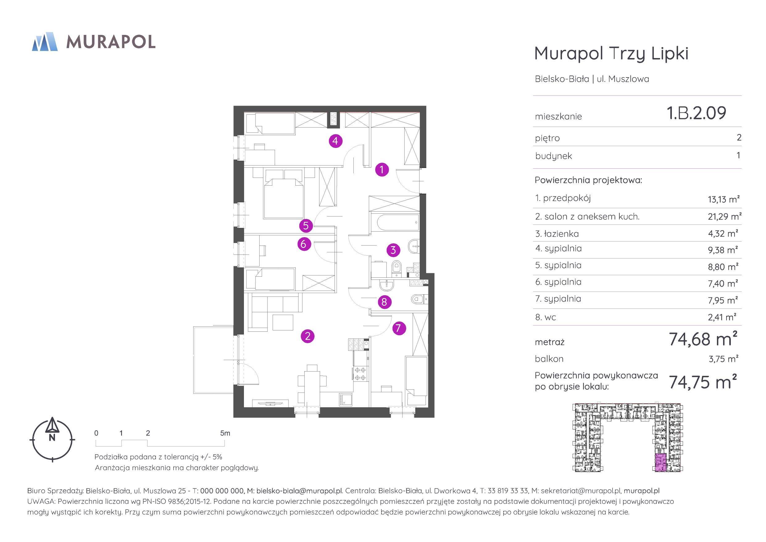 Murapol Trzy Lipki – inwestycja Murapol - lokal 1.B.2.09, budynek B