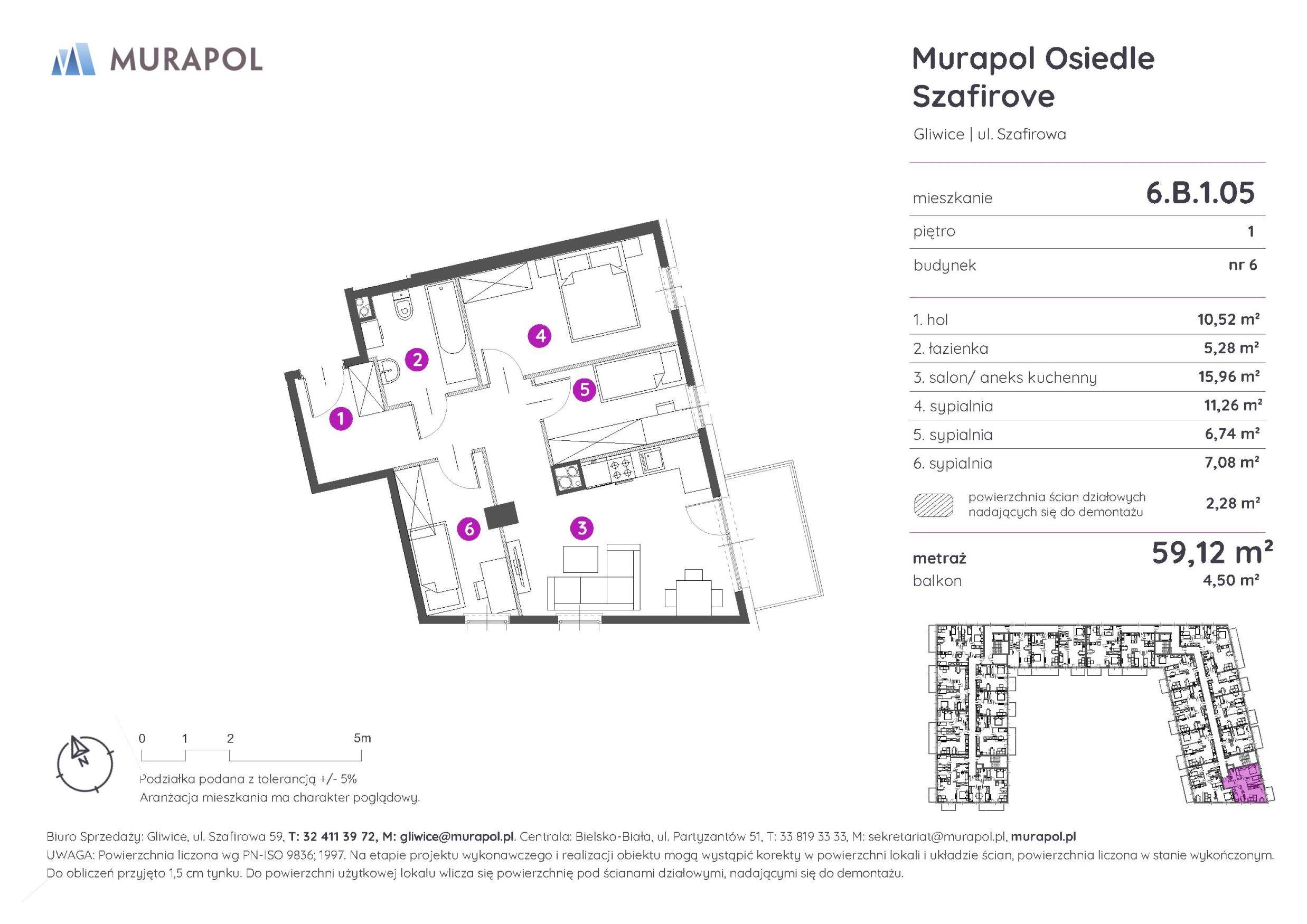 Murapol Osiedle Szafirove - lokal 6.B.1.05, budynek B