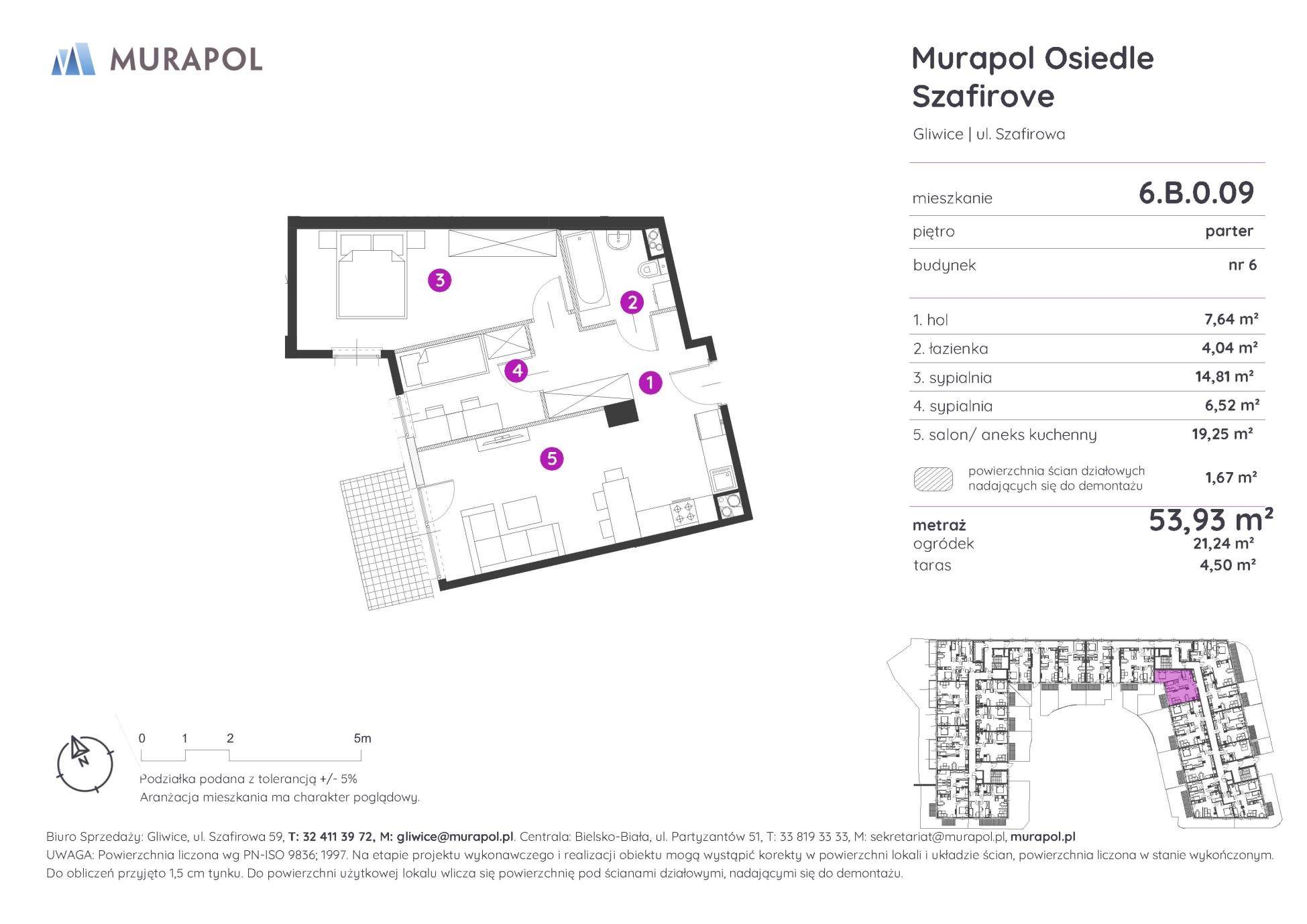 Murapol Osiedle Szafirove - lokal 6.B.0.09, budynek B