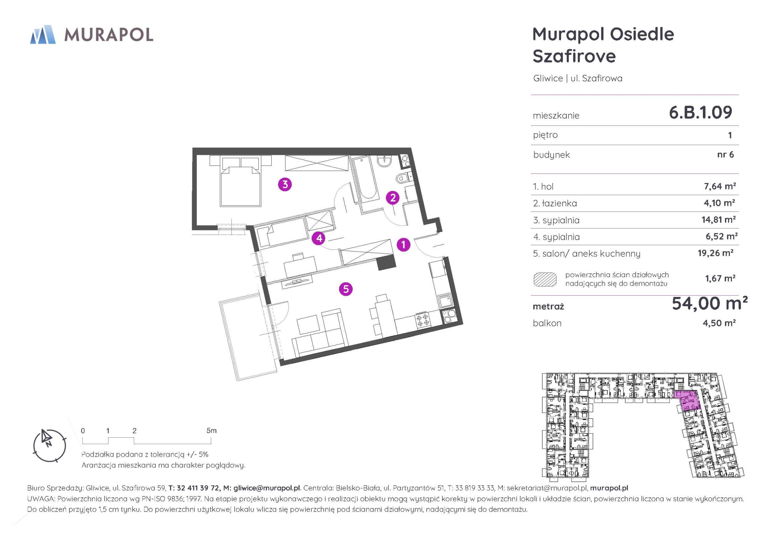 Murapol Osiedle Szafirove - lokal 6.B.1.09, budynek B