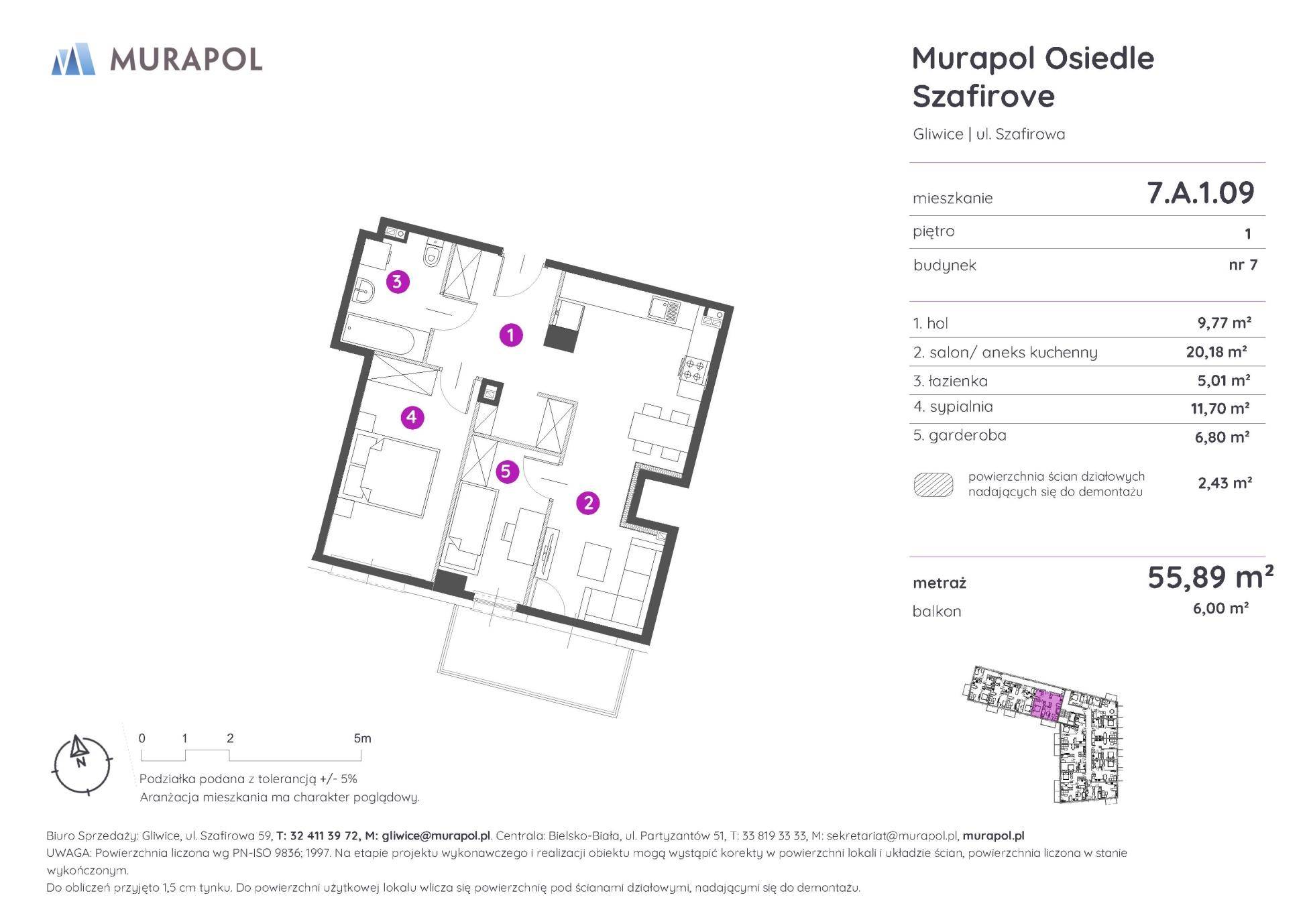 Murapol Osiedle Szafirove - lokal 7.A.1.09, budynek A