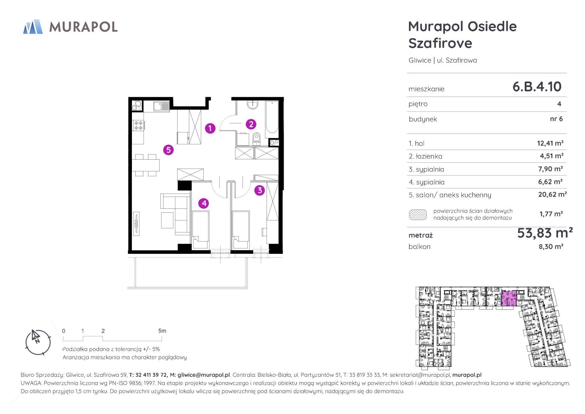 Murapol Osiedle Szafirove - lokal 6.B.4.10, budynek B