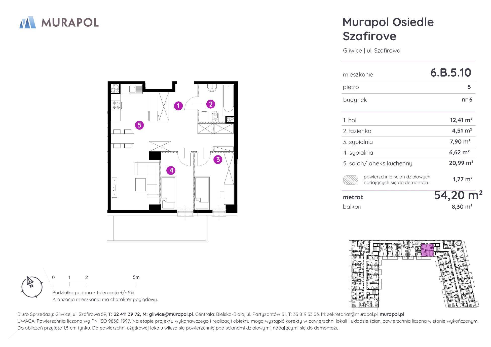 Murapol Osiedle Szafirove - lokal 6.B.5.10, budynek B