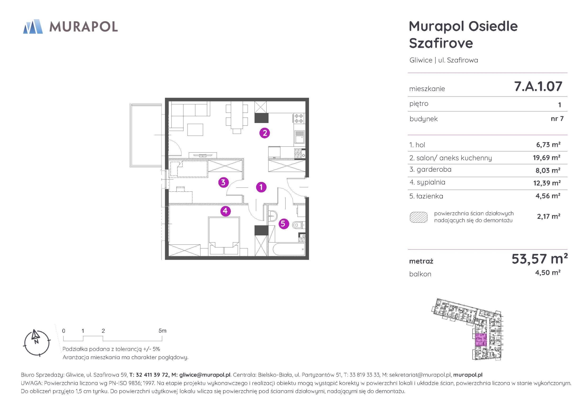 Murapol Osiedle Szafirove - lokal 7.A.1.07, budynek A