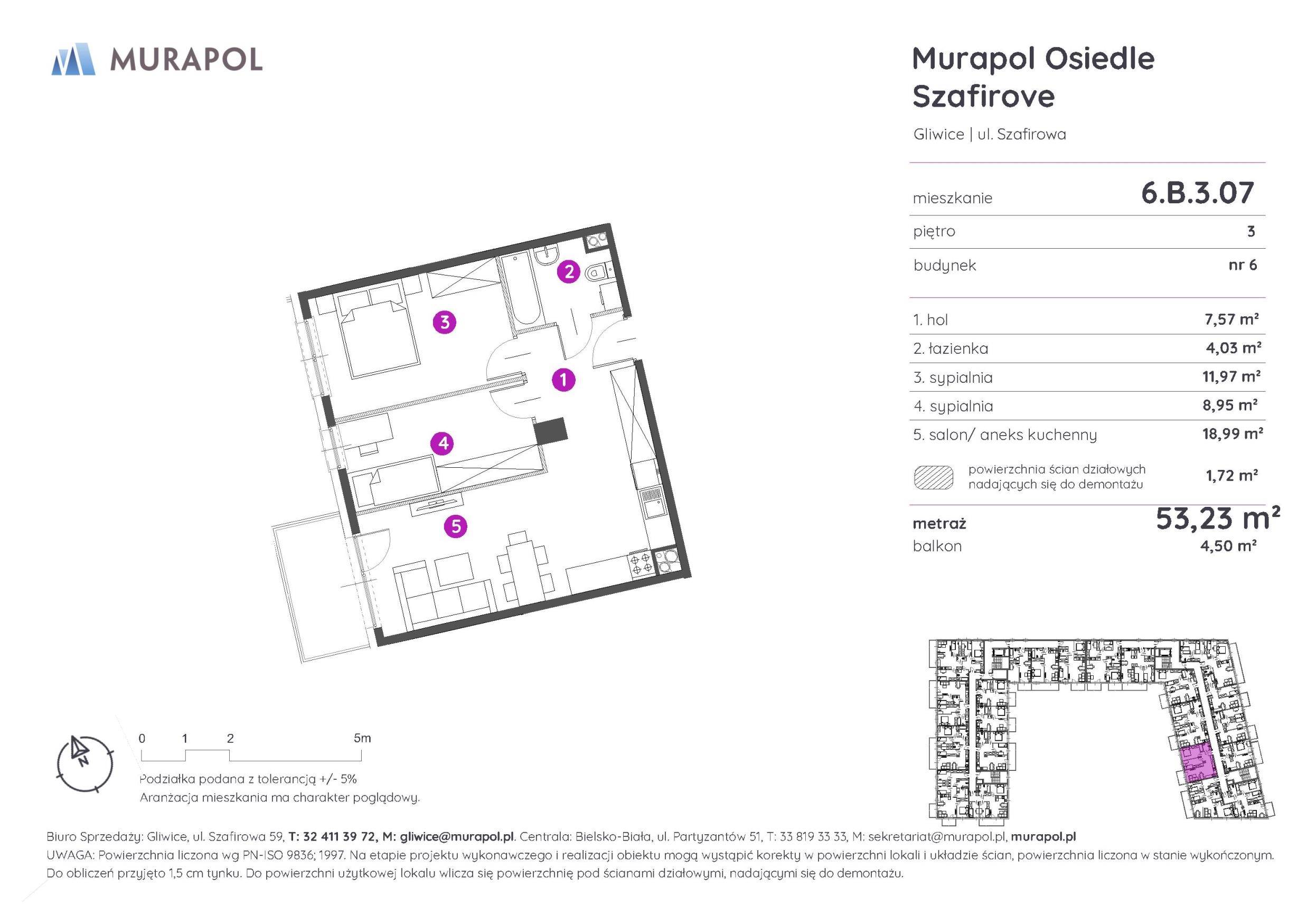 Murapol Osiedle Szafirove - lokal 6.B.3.07, budynek B