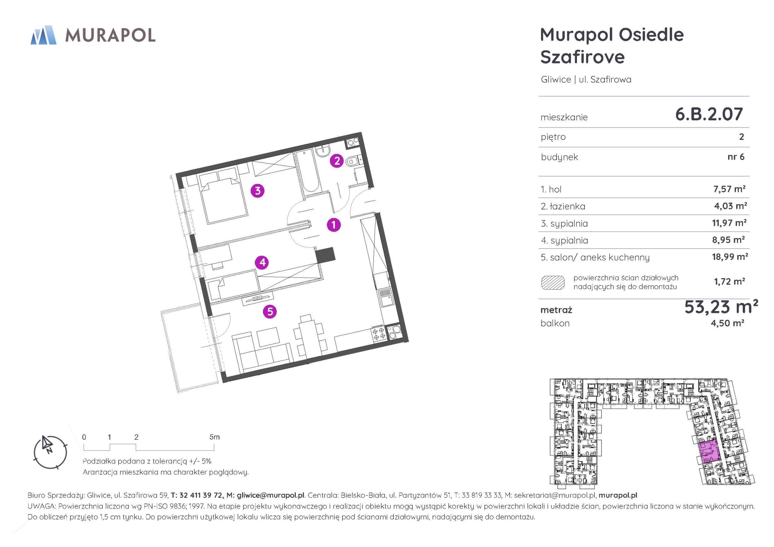 Murapol Osiedle Szafirove - lokal 6.B.2.07, budynek B