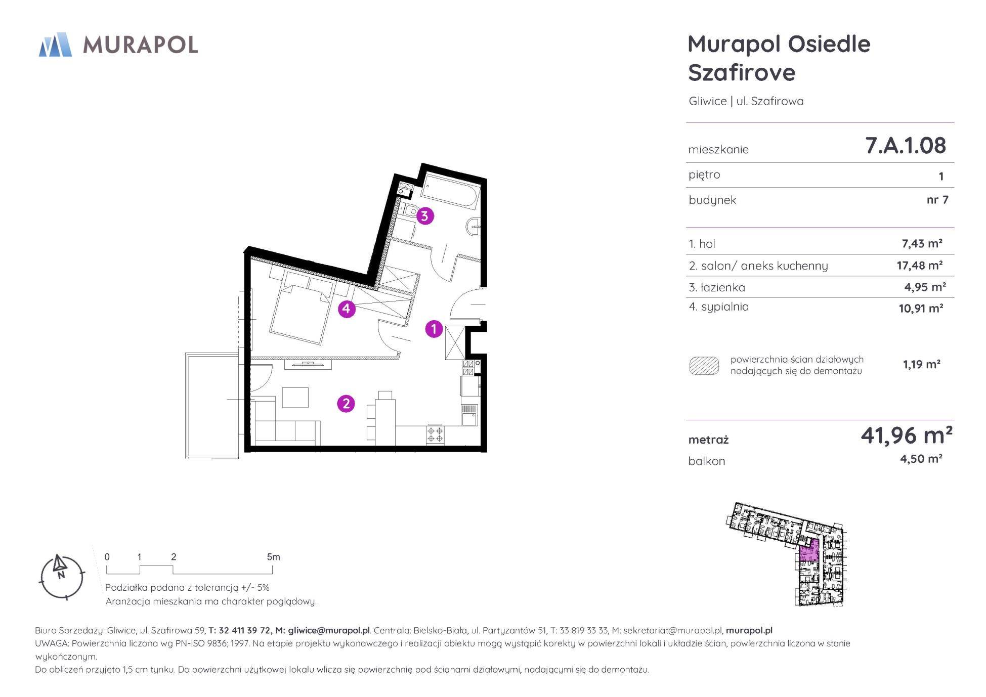 Murapol Osiedle Szafirove - lokal 7.A.1.08, budynek A