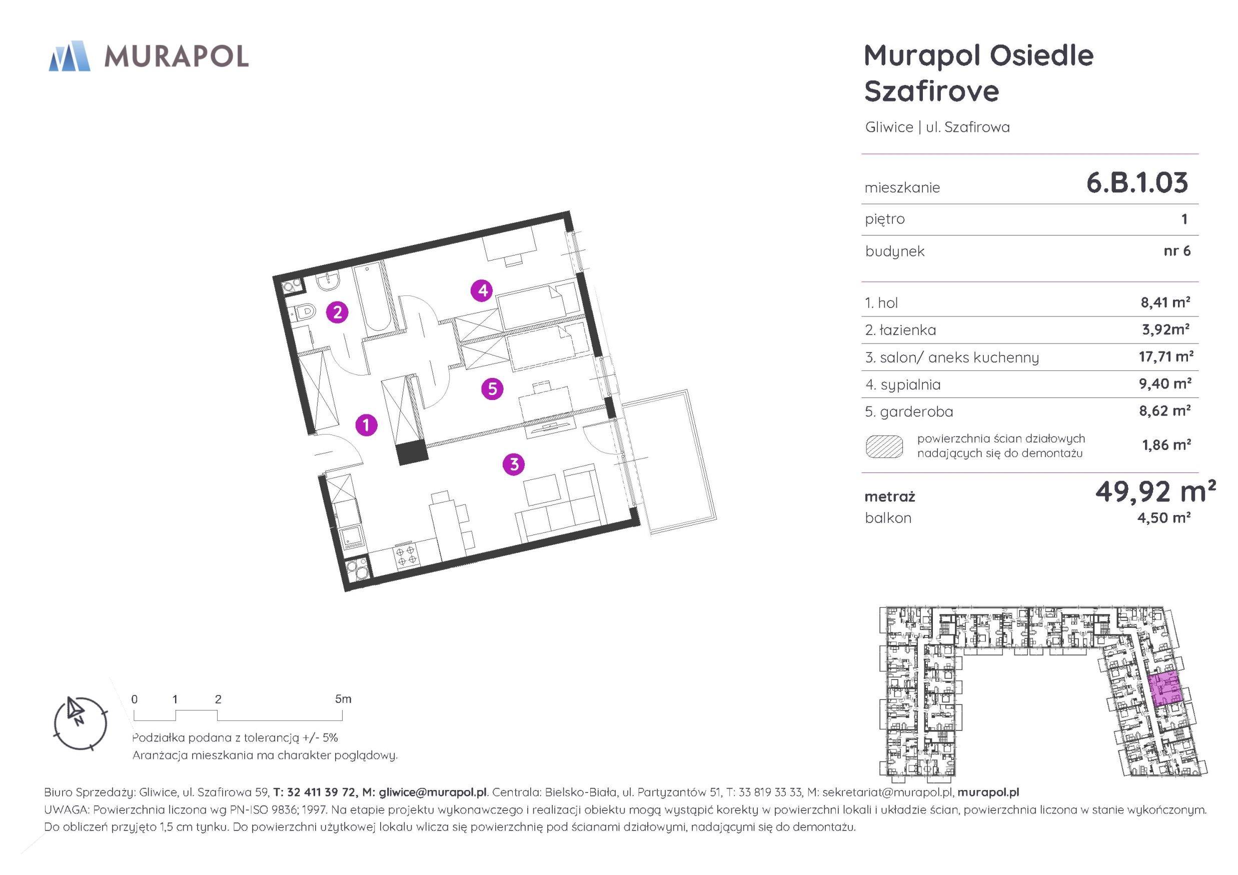 Murapol Osiedle Szafirove - lokal 6.B.1.03, budynek B