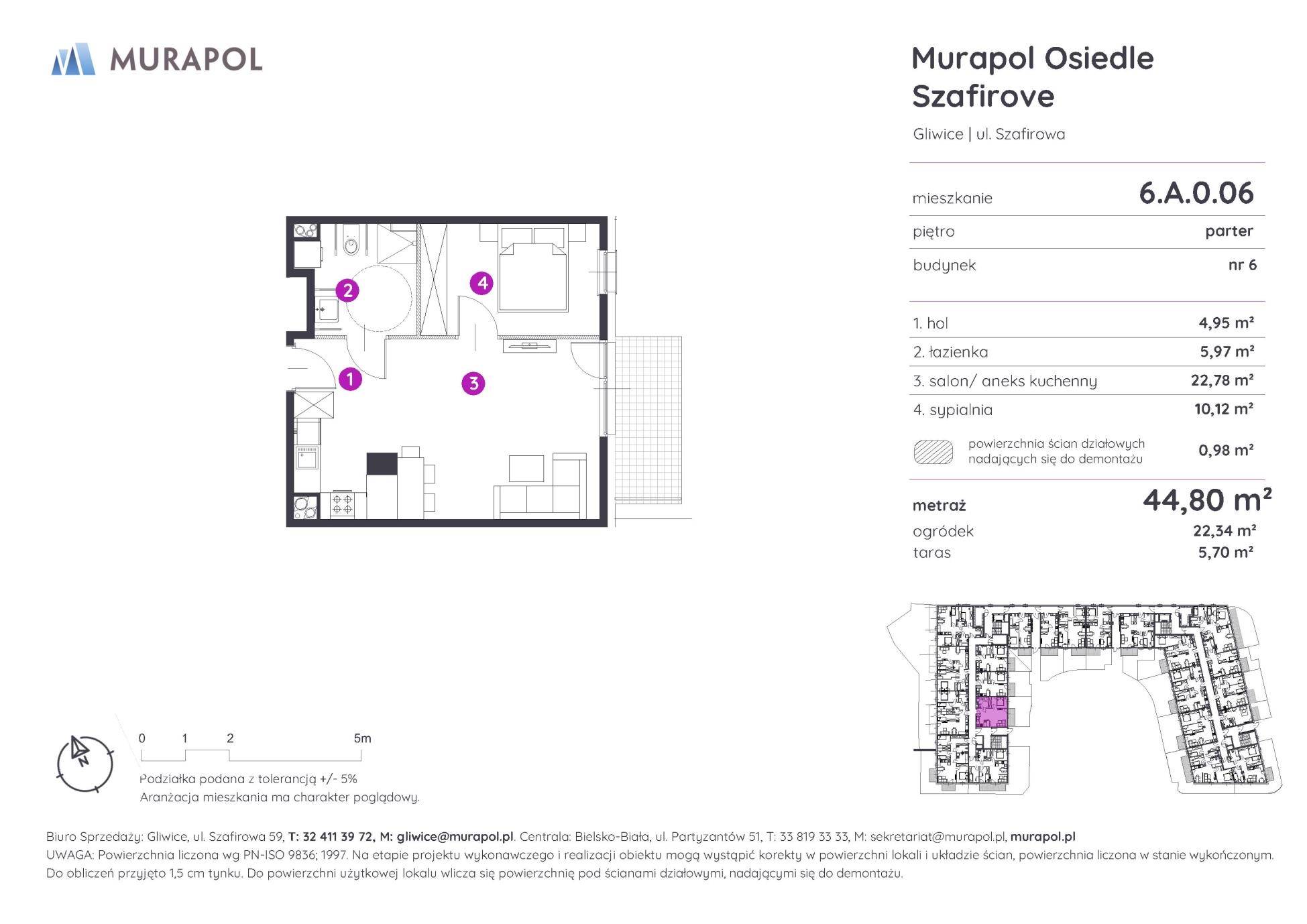 Murapol Osiedle Szafirove - lokal 6.A.0.06, budynek A