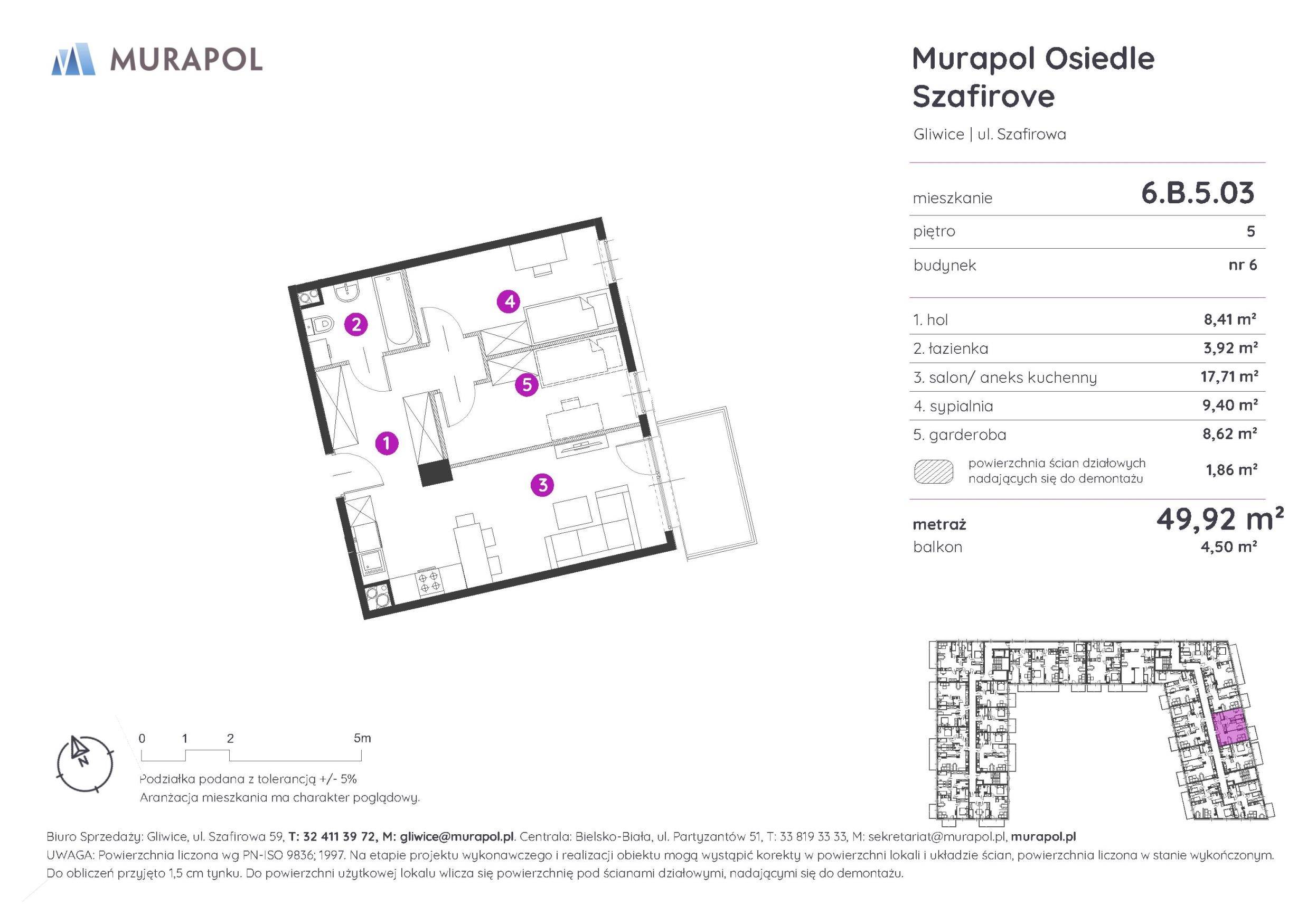 Murapol Osiedle Szafirove - lokal 6.B.5.03, budynek B