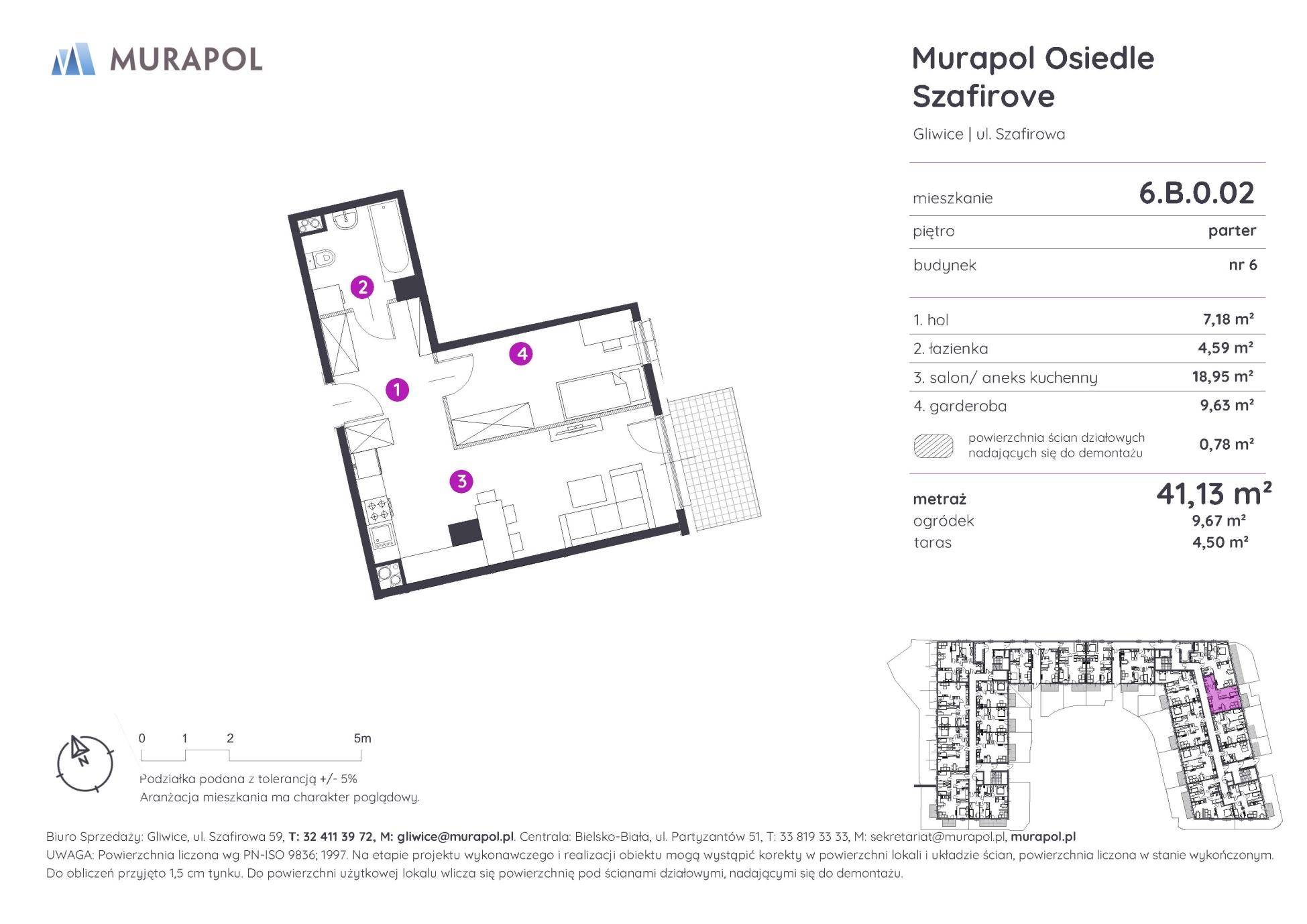 Murapol Osiedle Szafirove - lokal 6.B.0.02, budynek B