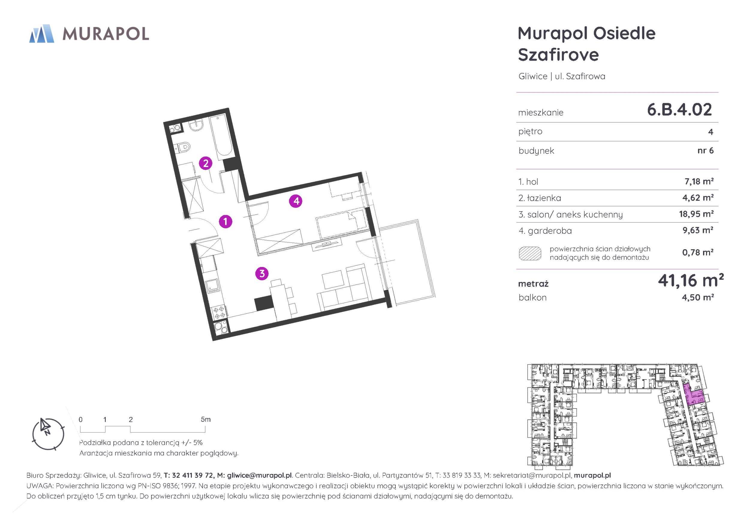 Murapol Osiedle Szafirove - lokal 6.B.4.02, budynek B
