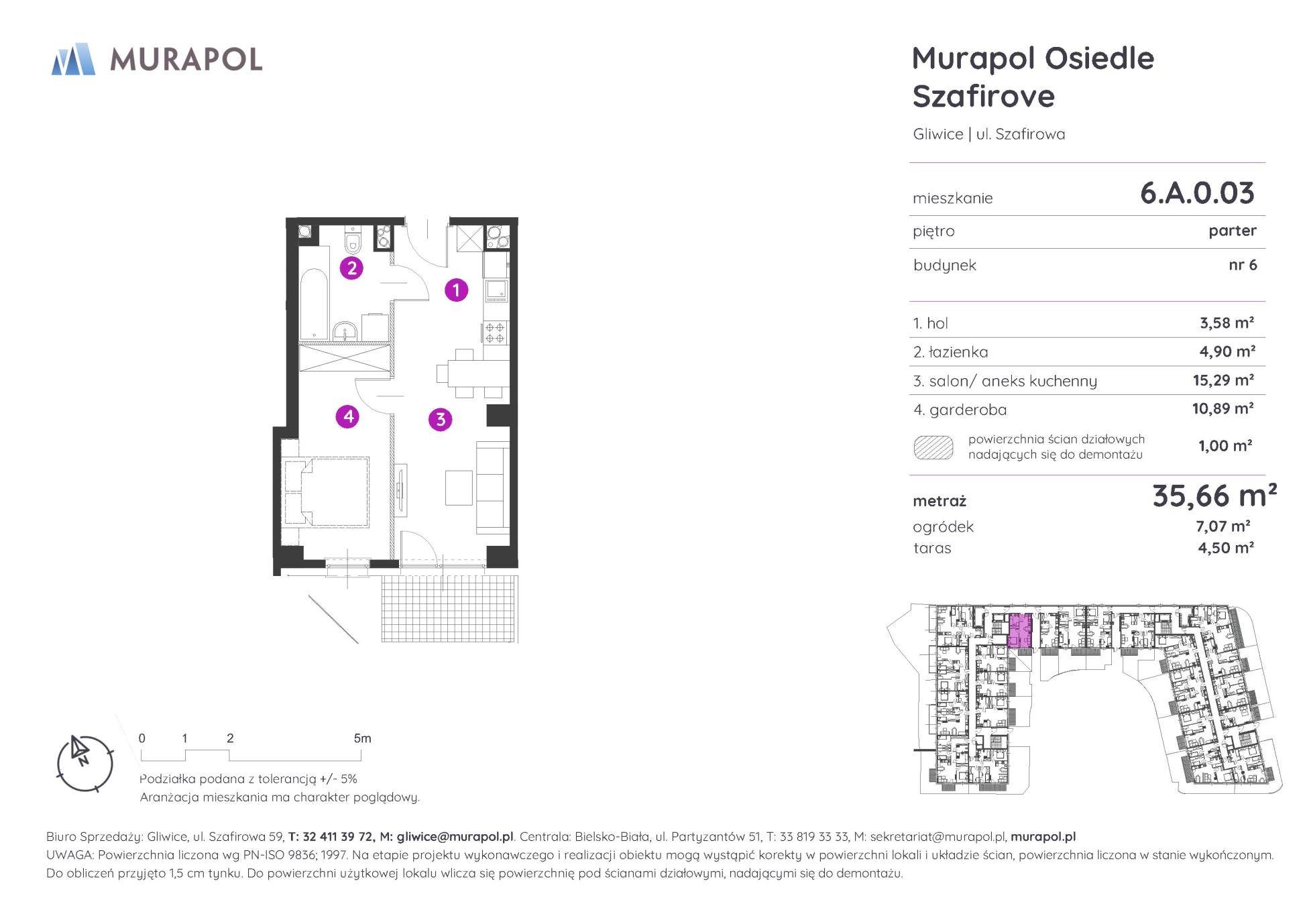 Murapol Osiedle Szafirove - lokal 6.A.0.03, budynek A