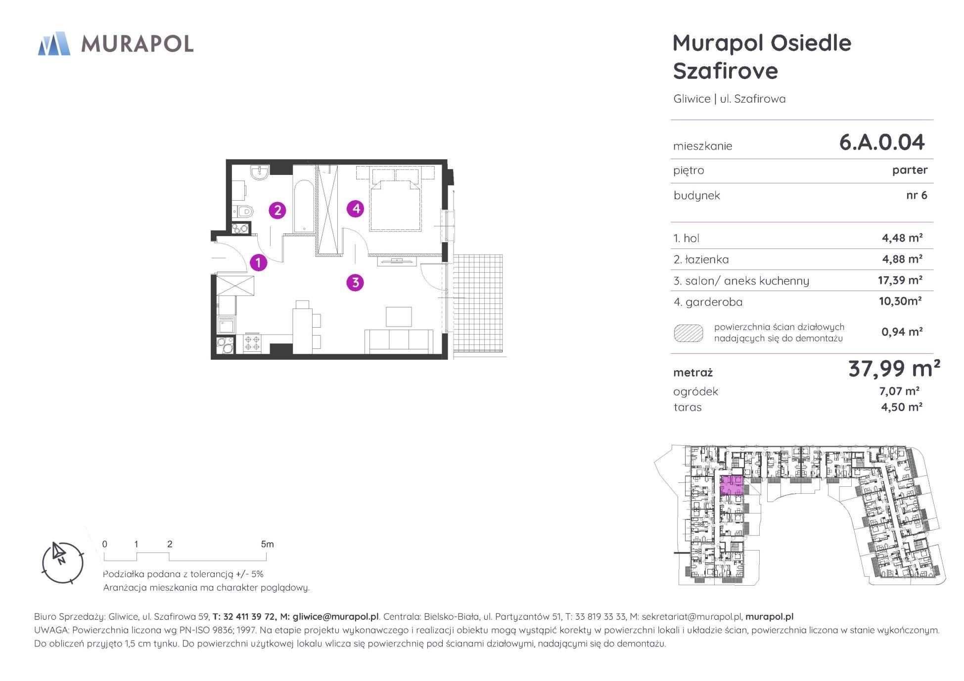 Murapol Osiedle Szafirove - lokal 6.A.0.04, budynek A