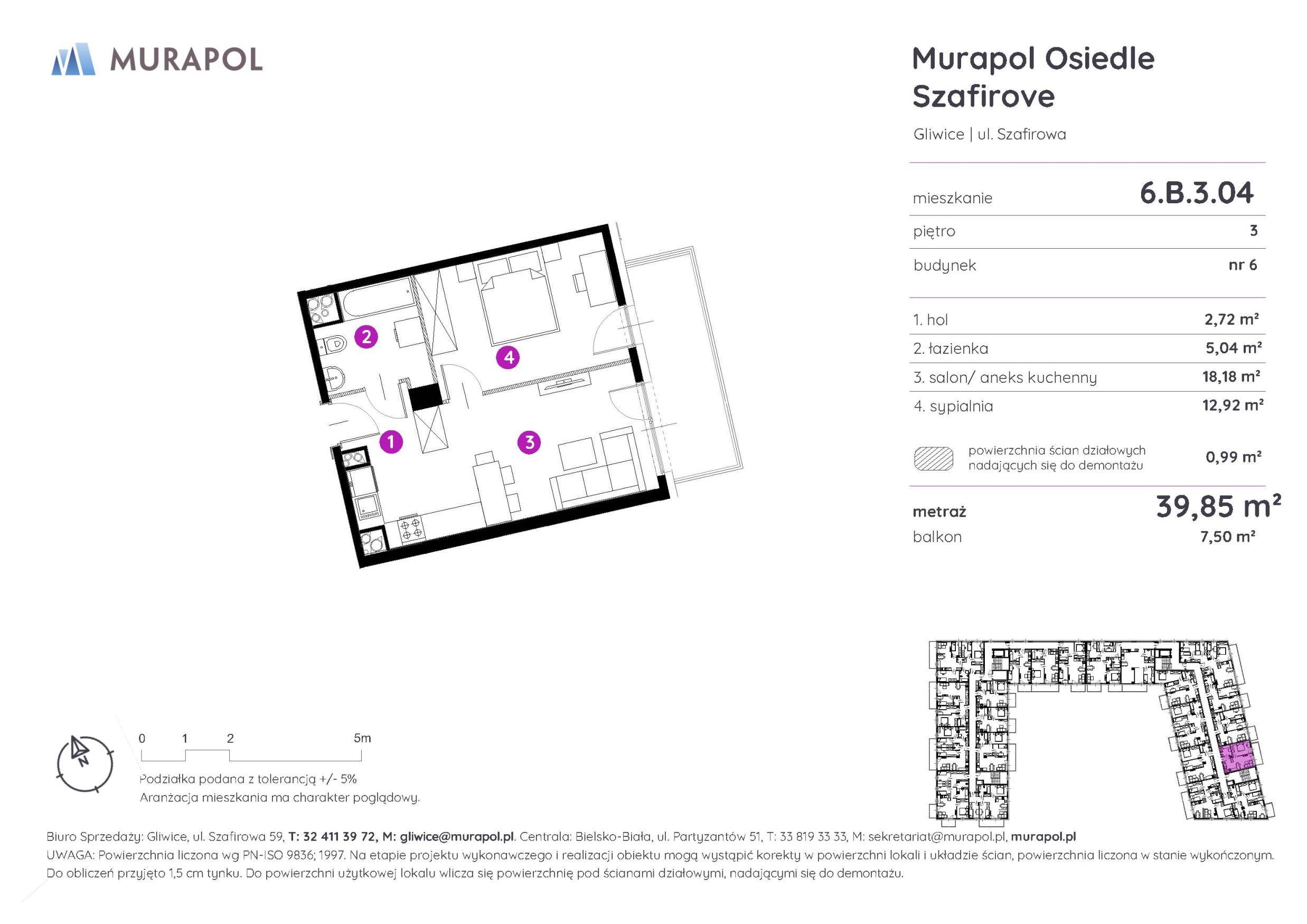 Murapol Osiedle Szafirove - lokal 6.B.3.04, budynek B