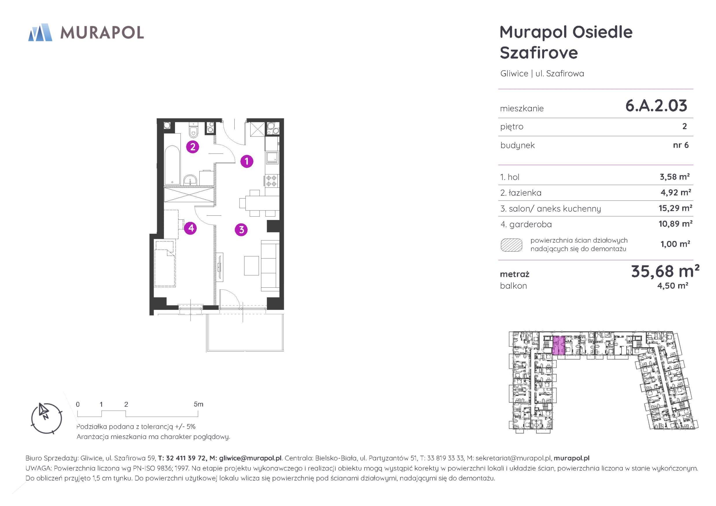 Murapol Osiedle Szafirove - lokal 6.A.2.03, budynek A