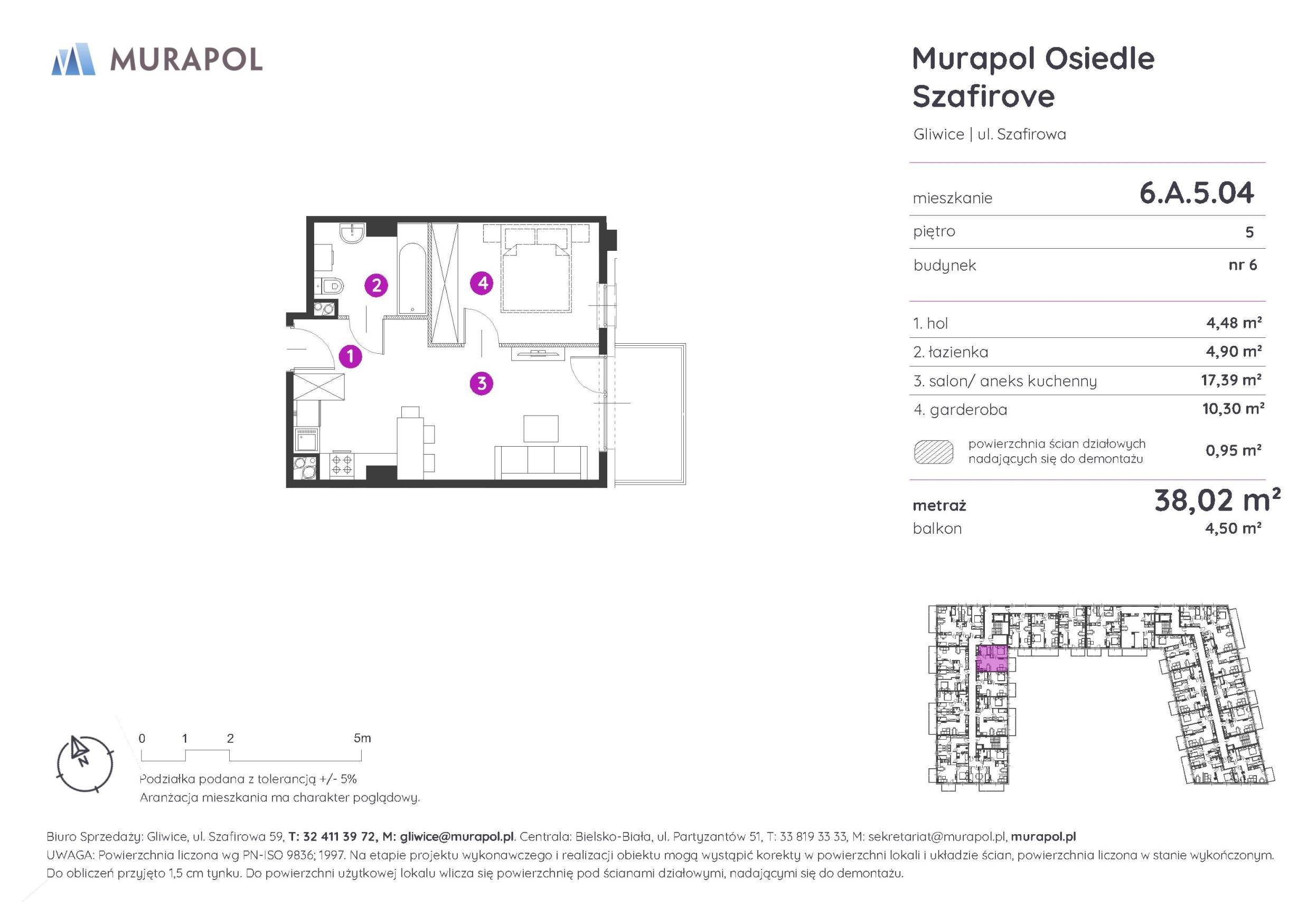Murapol Osiedle Szafirove - lokal 6.A.5.04, budynek A