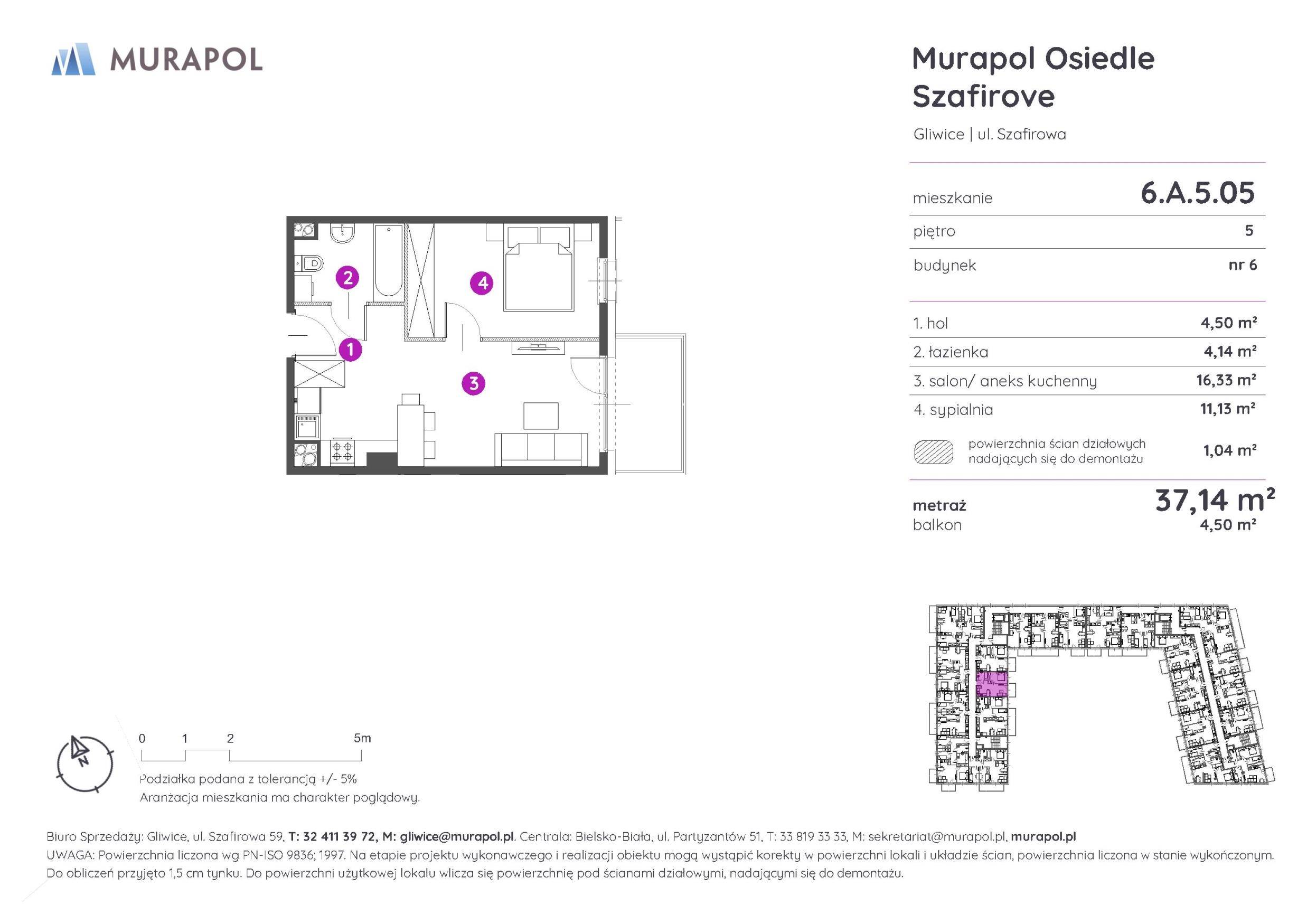 Murapol Osiedle Szafirove - lokal 6.A.5.05, budynek A