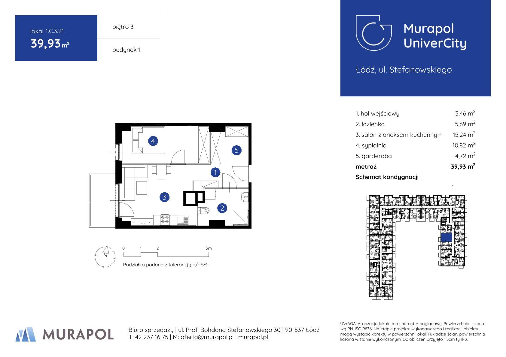 Murapol UniverCity – inwestycja Murapol - lokal 1.C.3.21, budynek C