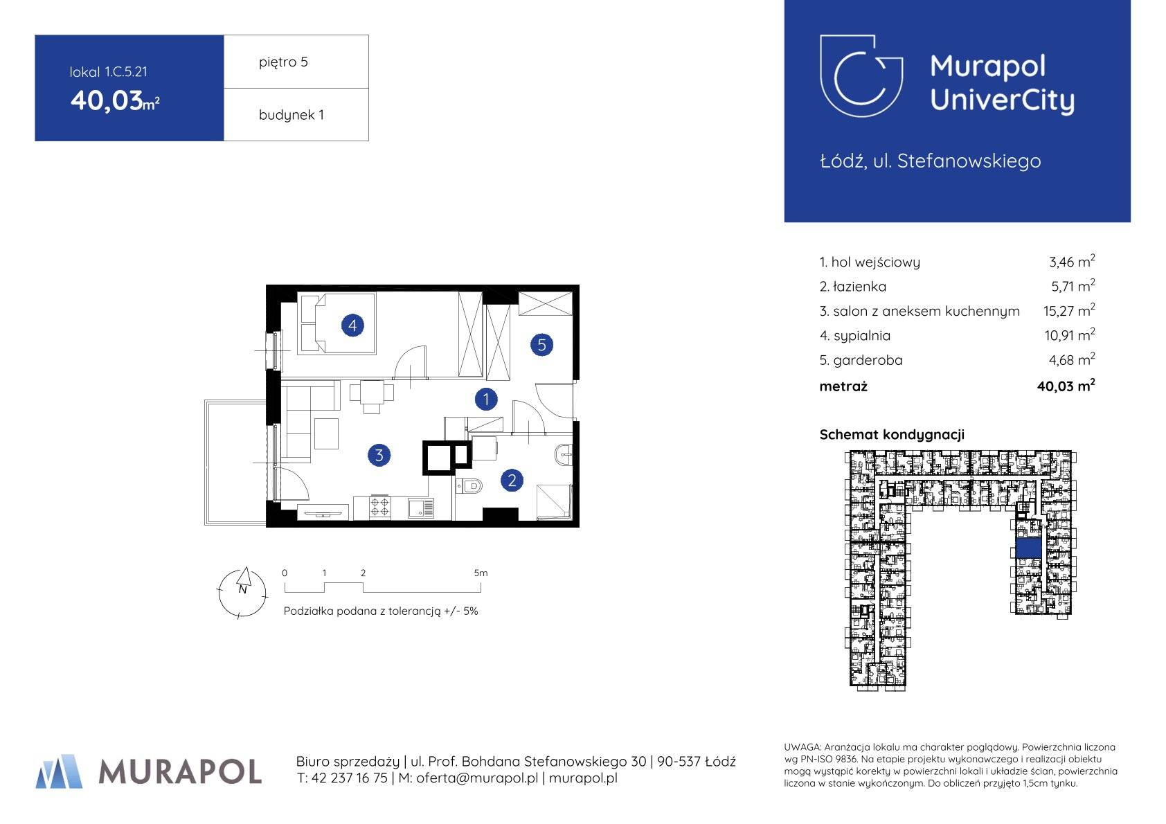 Murapol UniverCity – inwestycja Murapol - lokal 1.C.5.21, budynek C