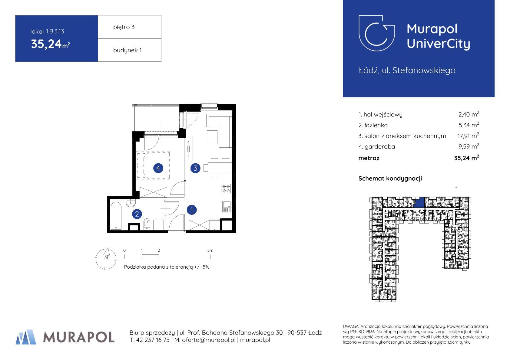 Murapol UniverCity – inwestycja Murapol - lokal 1.B.3.13, budynek B