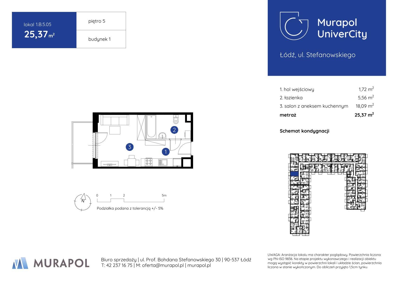 Murapol UniverCity – inwestycja Murapol - lokal 1.B.5.05, budynek B