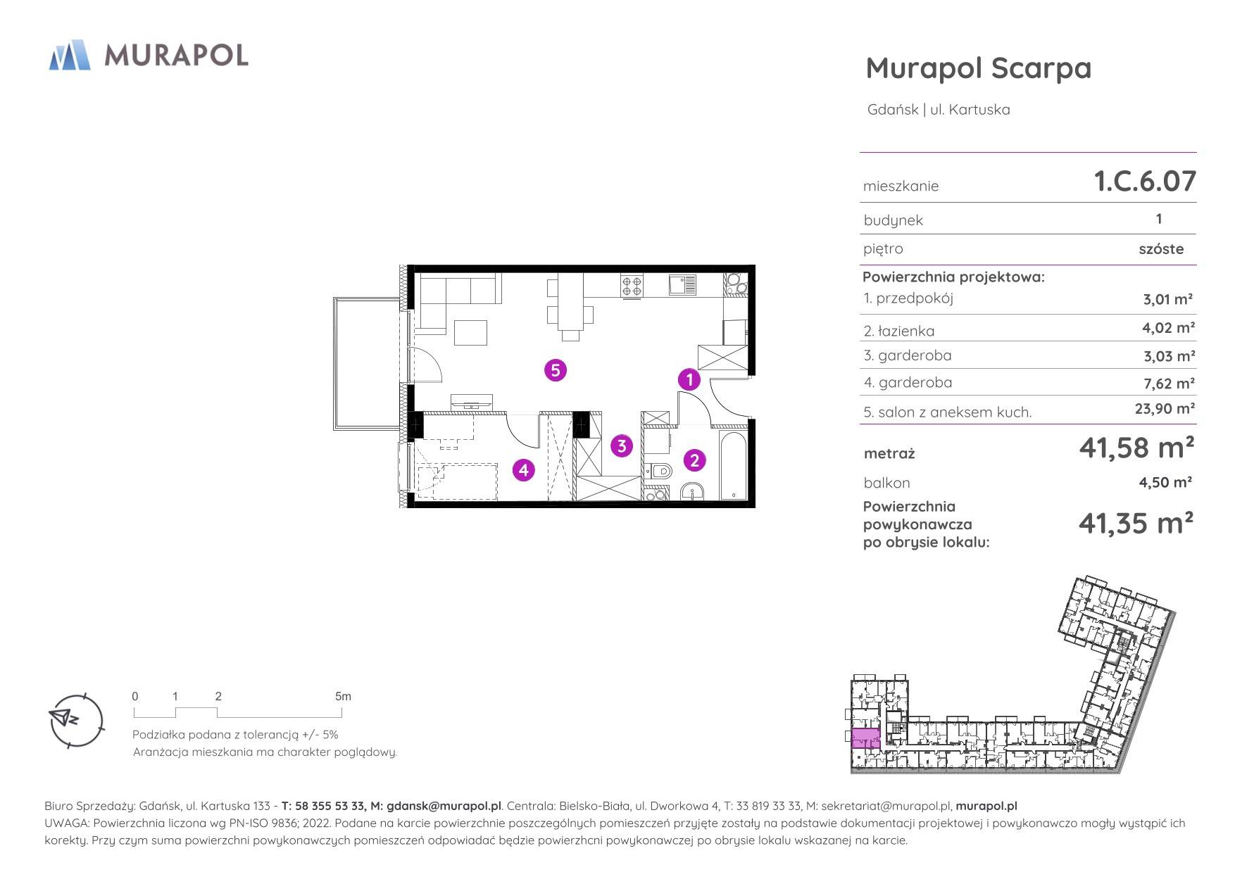 Murapol Scarpa – inwestycja Murapol - lokal 1.C.6.07, budynek C