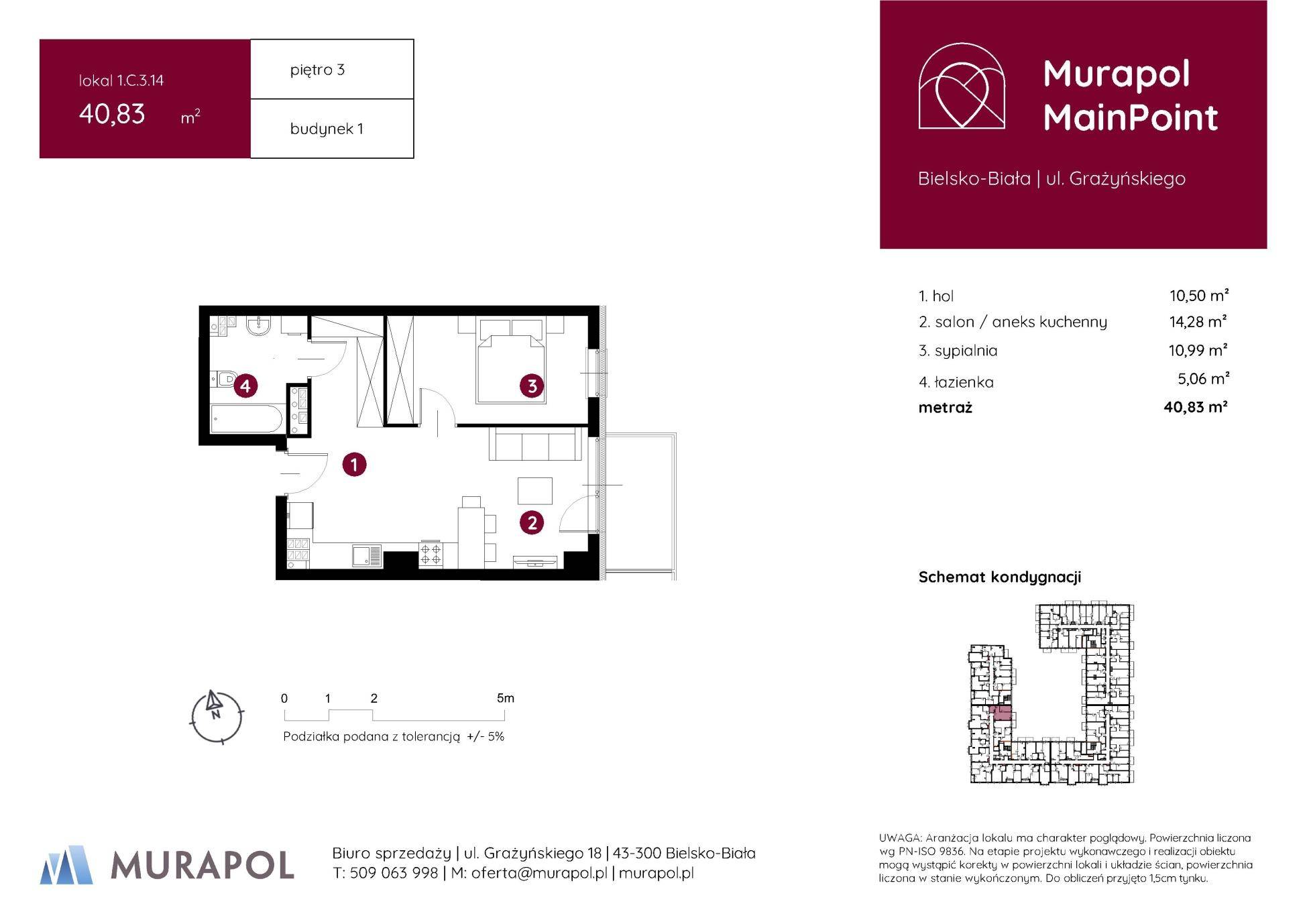 Murapol MainPoint – inwestycja Murapol - lokal 1.C.3.14, budynek C