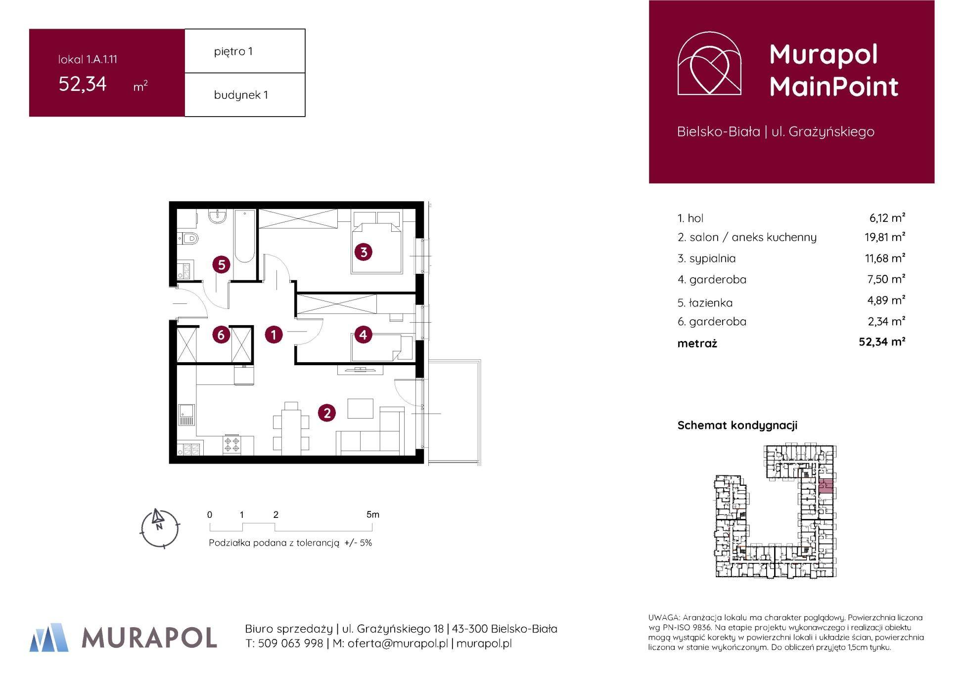 Murapol MainPoint – inwestycja Murapol - lokal 1.A.1.11, budynek A