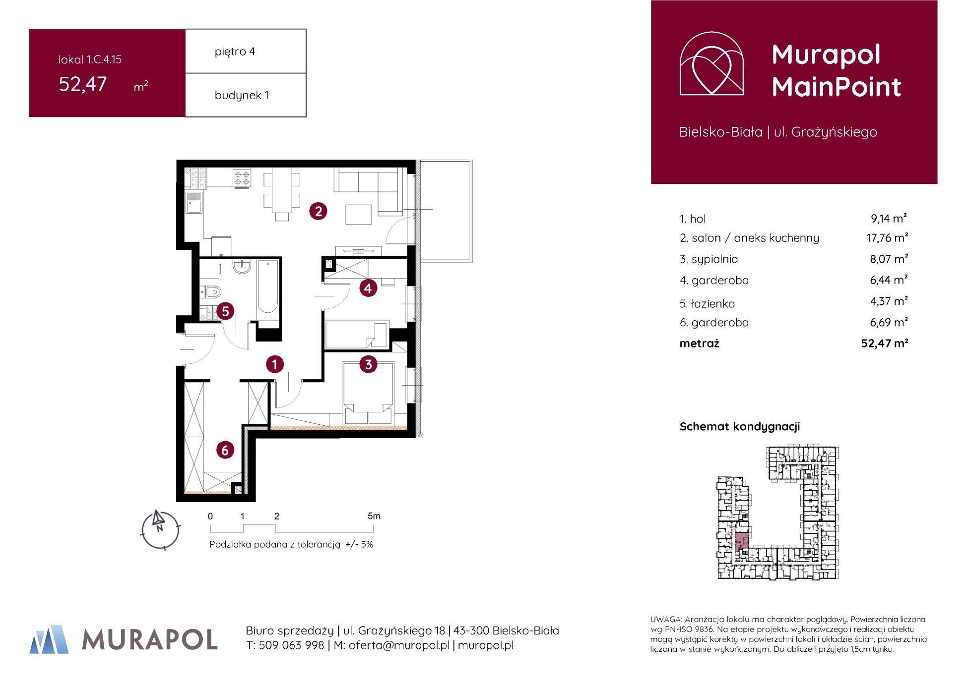 Murapol MainPoint – inwestycja Murapol - lokal 1.C.4.15, budynek C