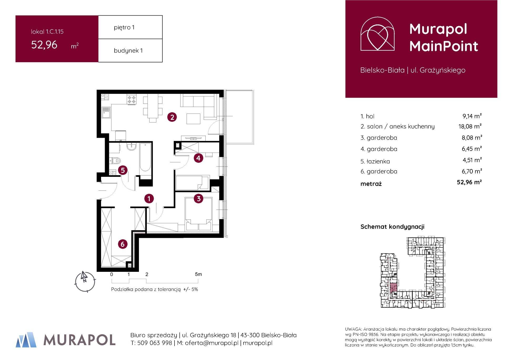 Murapol MainPoint – inwestycja Murapol - lokal 1.C.1.15, budynek C