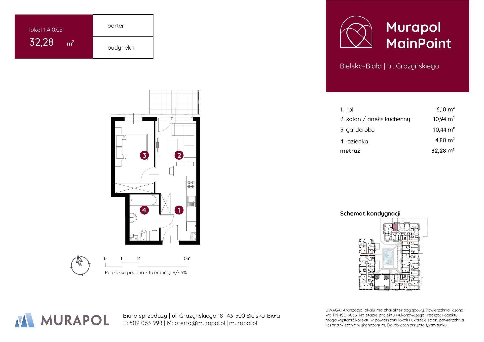 Murapol MainPoint – inwestycja Murapol - lokal 1.A.0.05, budynek A