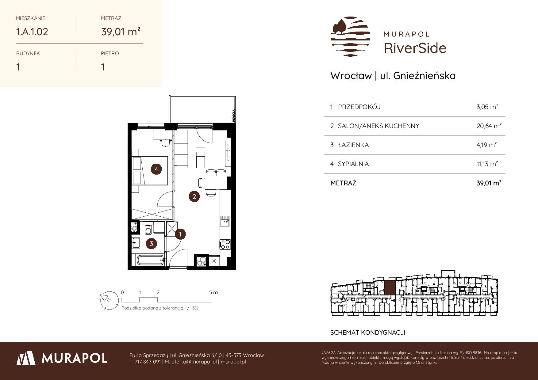 Murapol RiverSide – inwestycja Murapol - lokal 1.A.1.02, budynek A