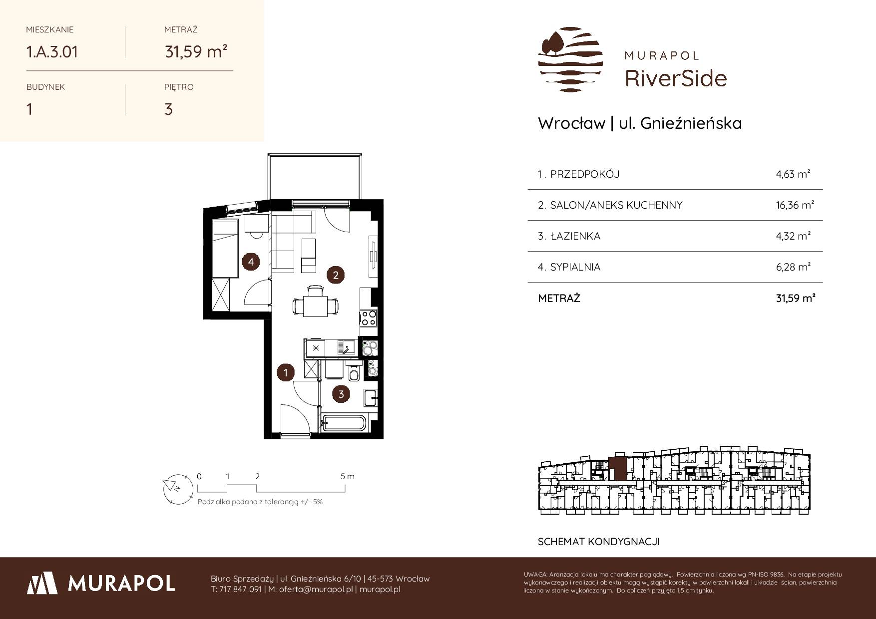 Murapol RiverSide – inwestycja Murapol - lokal 1.A.3.01, budynek A