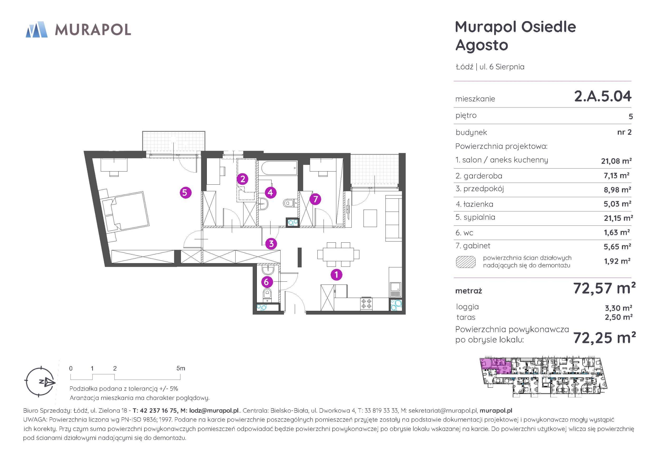 Murapol Agosto – inwestycja Murapol - lokal 2.A.5.04, budynek A
