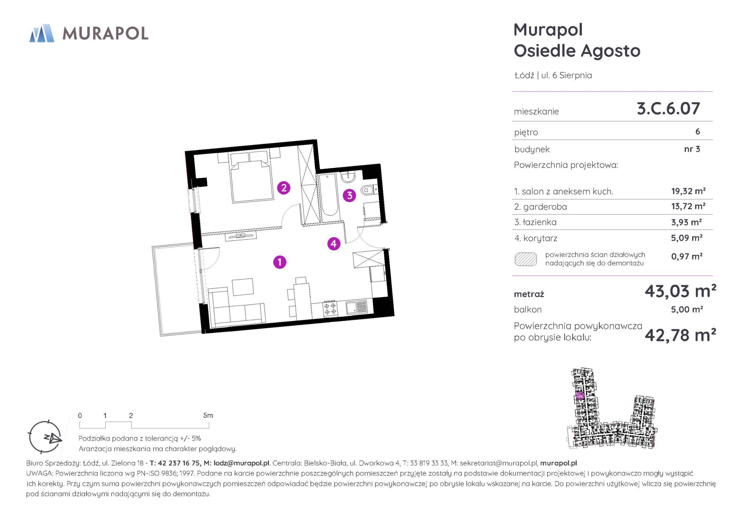 Murapol Agosto – inwestycja Murapol - lokal 3.C.6.07, budynek C
