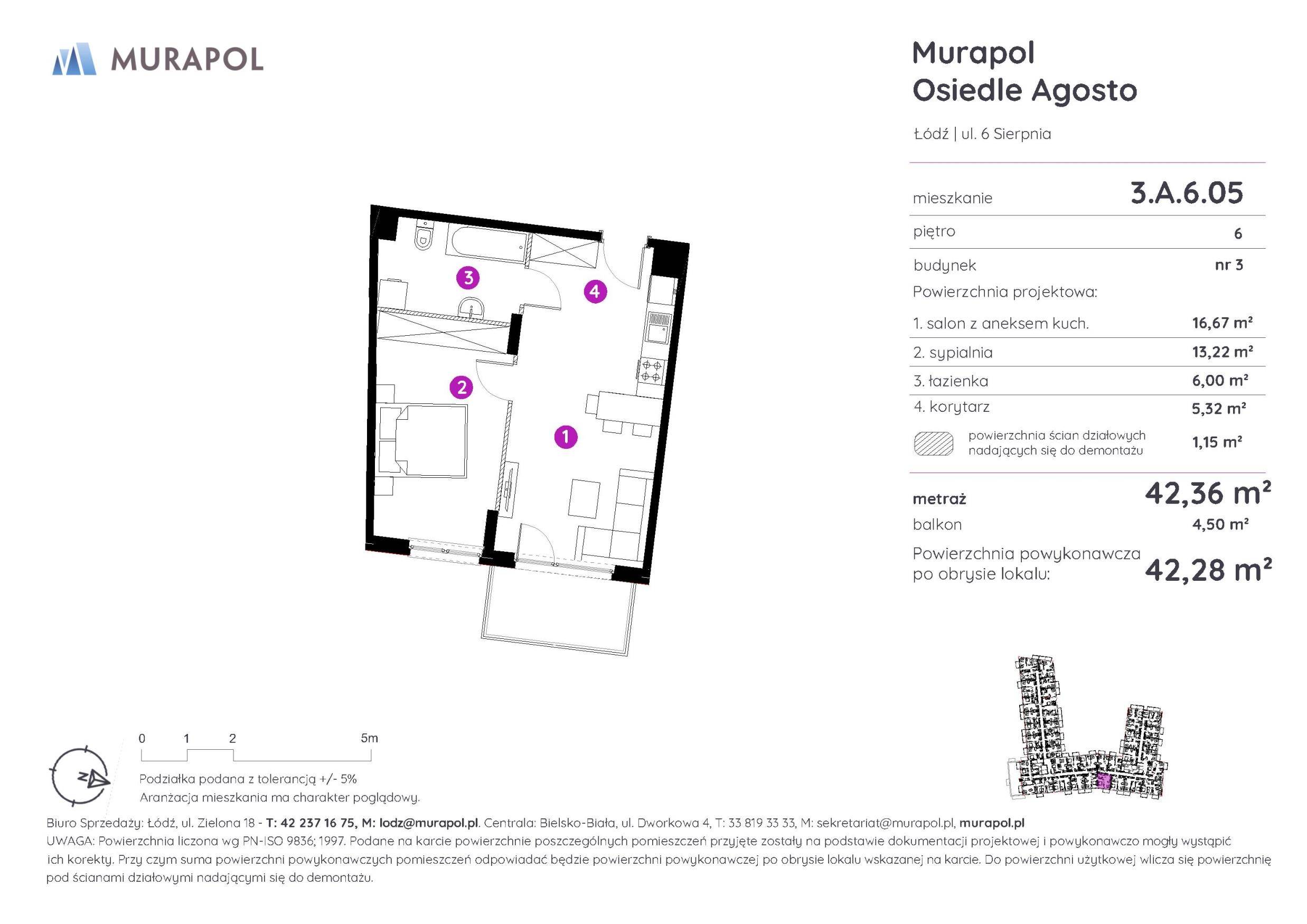 Murapol Agosto – inwestycja Murapol - lokal 3.A.6.05, budynek A