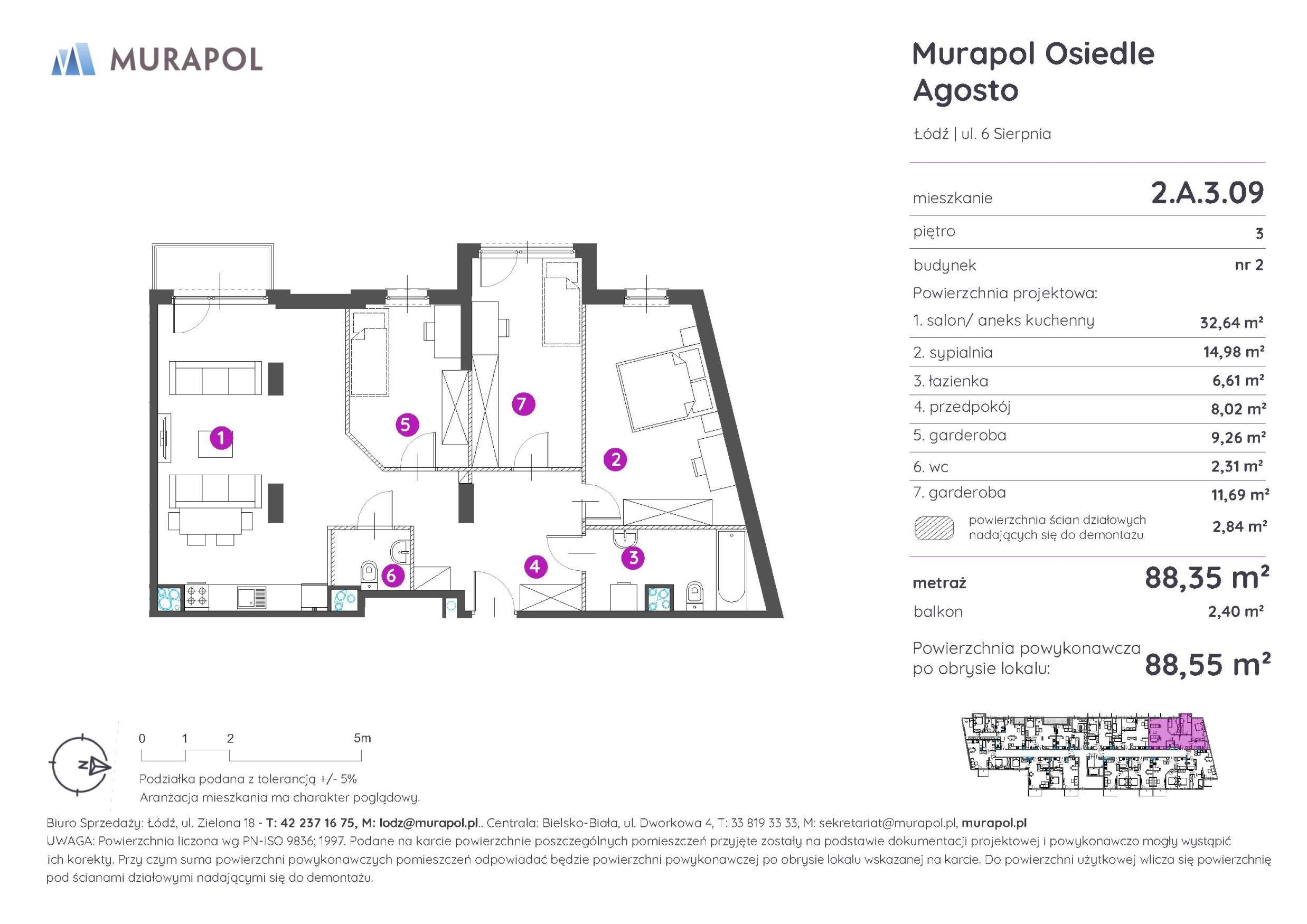 Murapol Agosto – inwestycja Murapol - lokal 2.A.3.09, budynek A