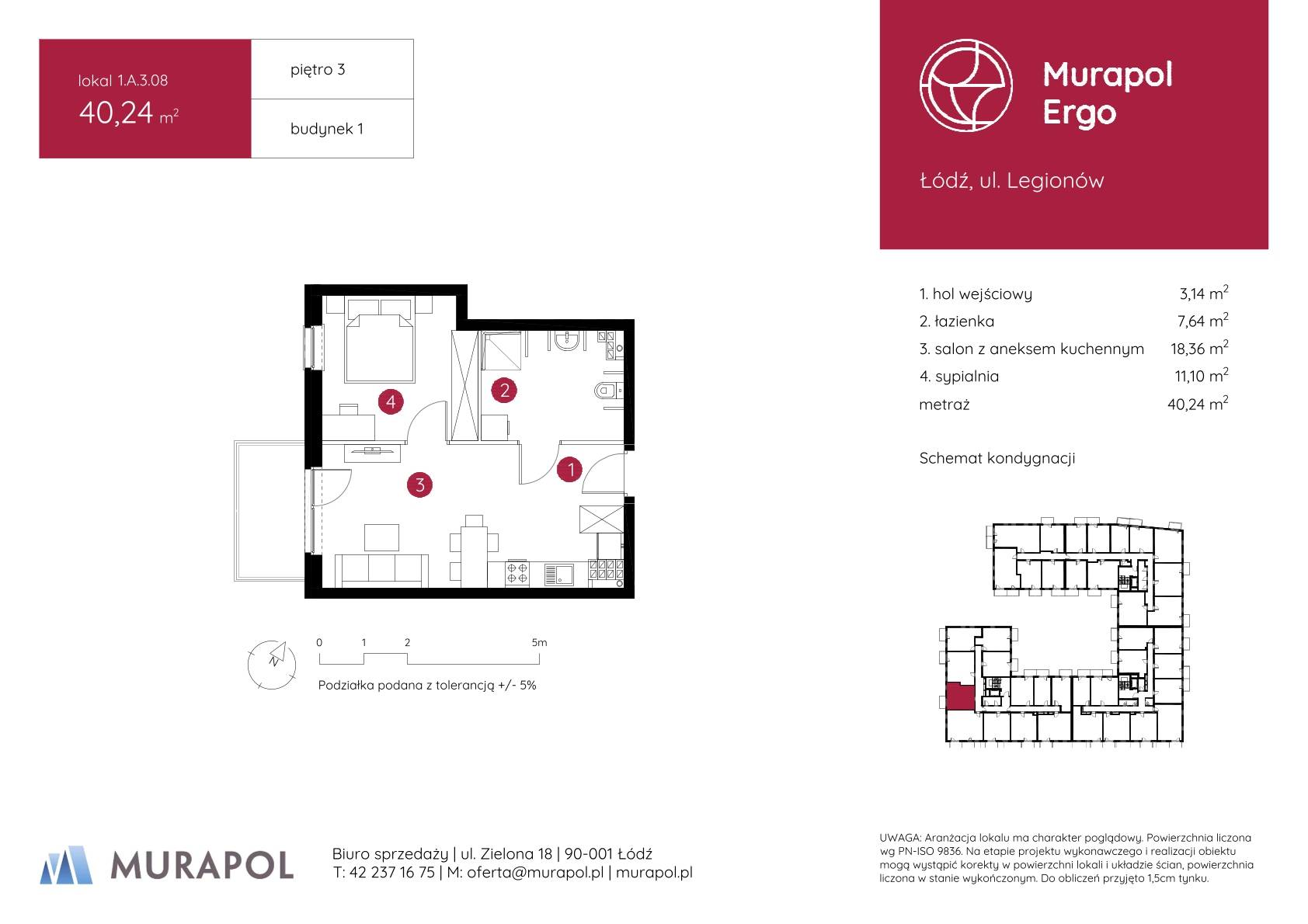 Murapol Ergo – inwestycja Murapol - lokal 1.A.3.08, budynek A