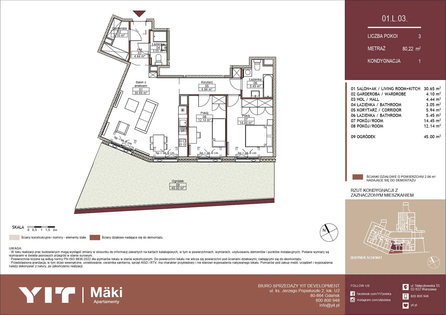 Mäki Apartamenty – inwestycja YIT - lokal 01 L.03, budynek PGPL100125
