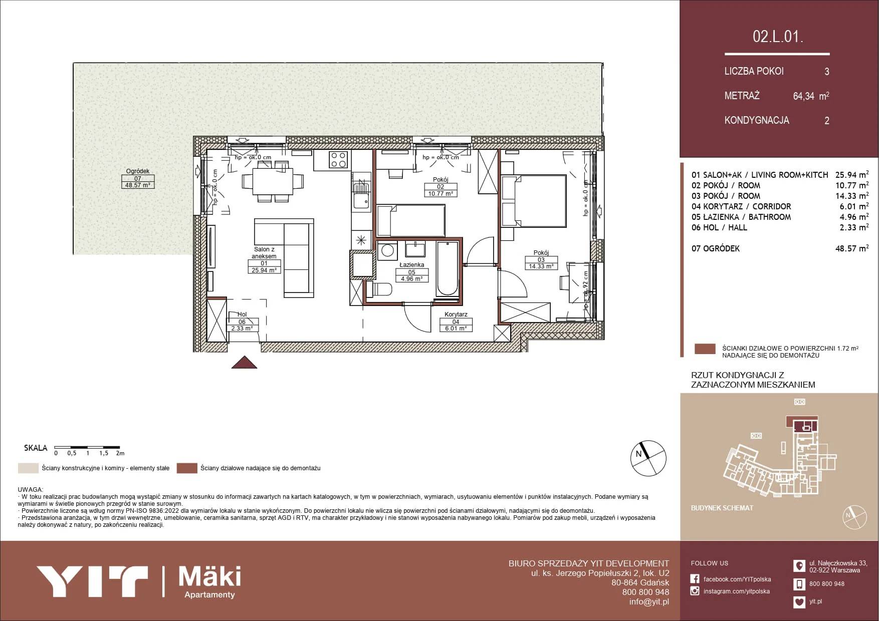 Mäki Apartamenty – inwestycja YIT - lokal 02 L.01, budynek PGPL100125