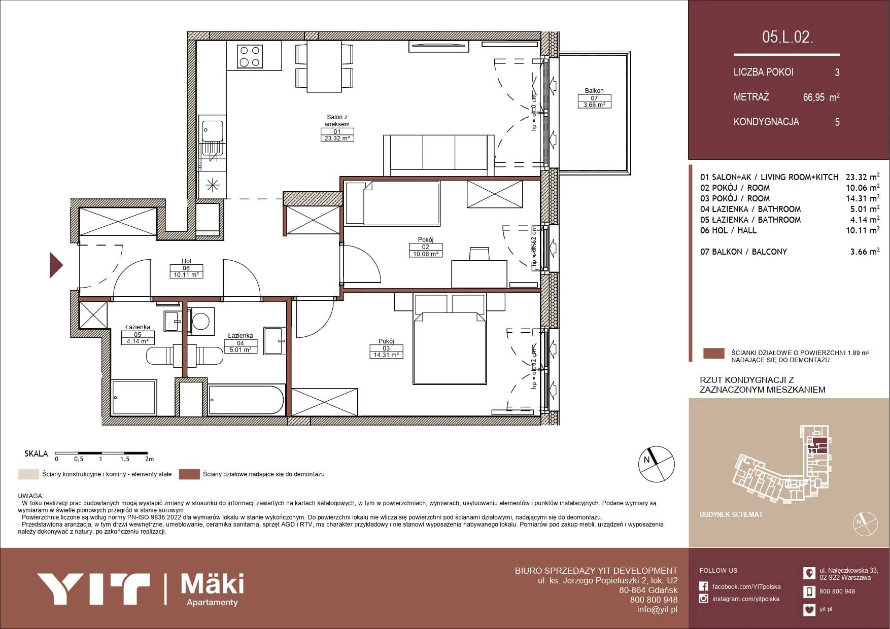 Mäki Apartamenty – inwestycja YIT - lokal 05 L.02, budynek PGPL100125