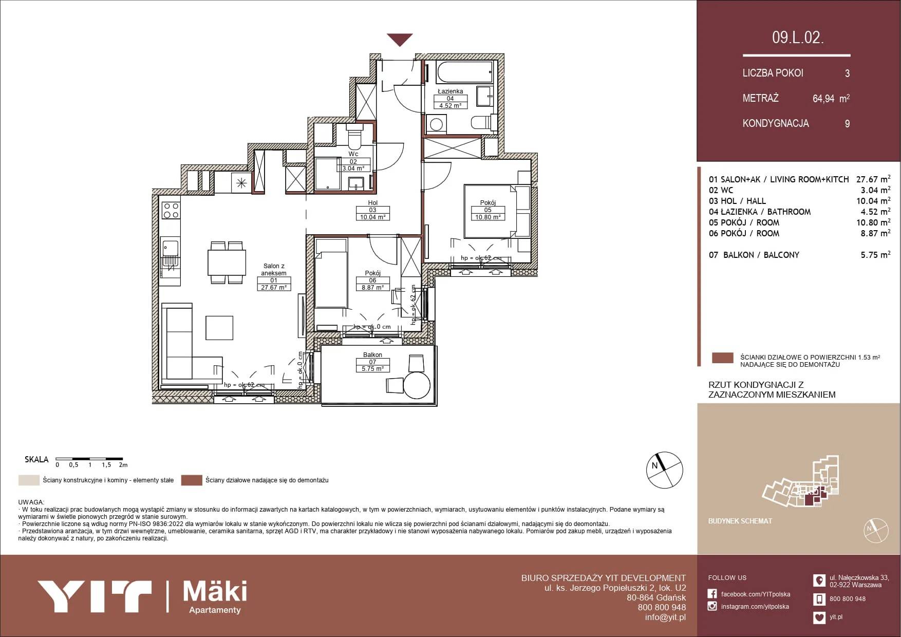 Mäki Apartamenty – inwestycja YIT - lokal 09 L.02, budynek PGPL100125