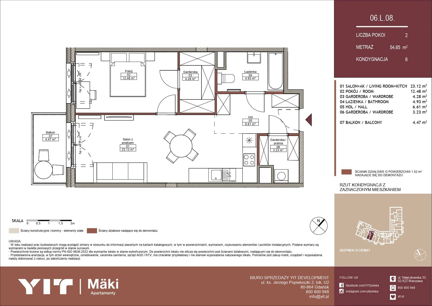 Mäki Apartamenty – inwestycja YIT - lokal 06 L.08, budynek PGPL100125
