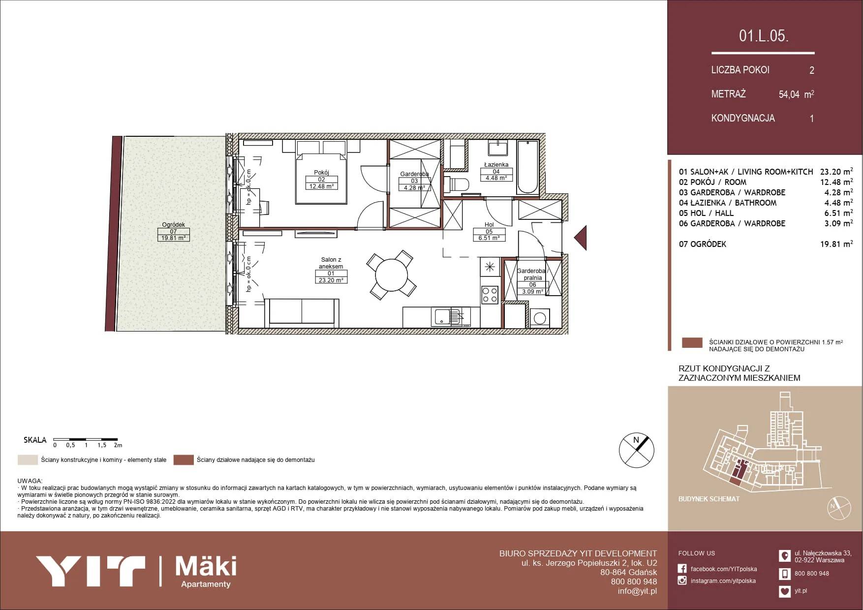 Mäki Apartamenty – inwestycja YIT - lokal 01 L.05, budynek PGPL100125