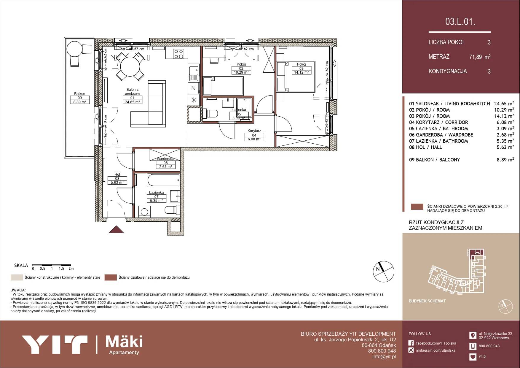 Mäki Apartamenty – inwestycja YIT - lokal 03 L.01, budynek PGPL100125