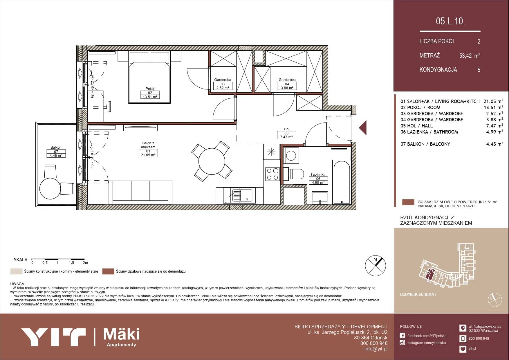 Mäki Apartamenty – inwestycja YIT - lokal 05 L.10, budynek PGPL100125