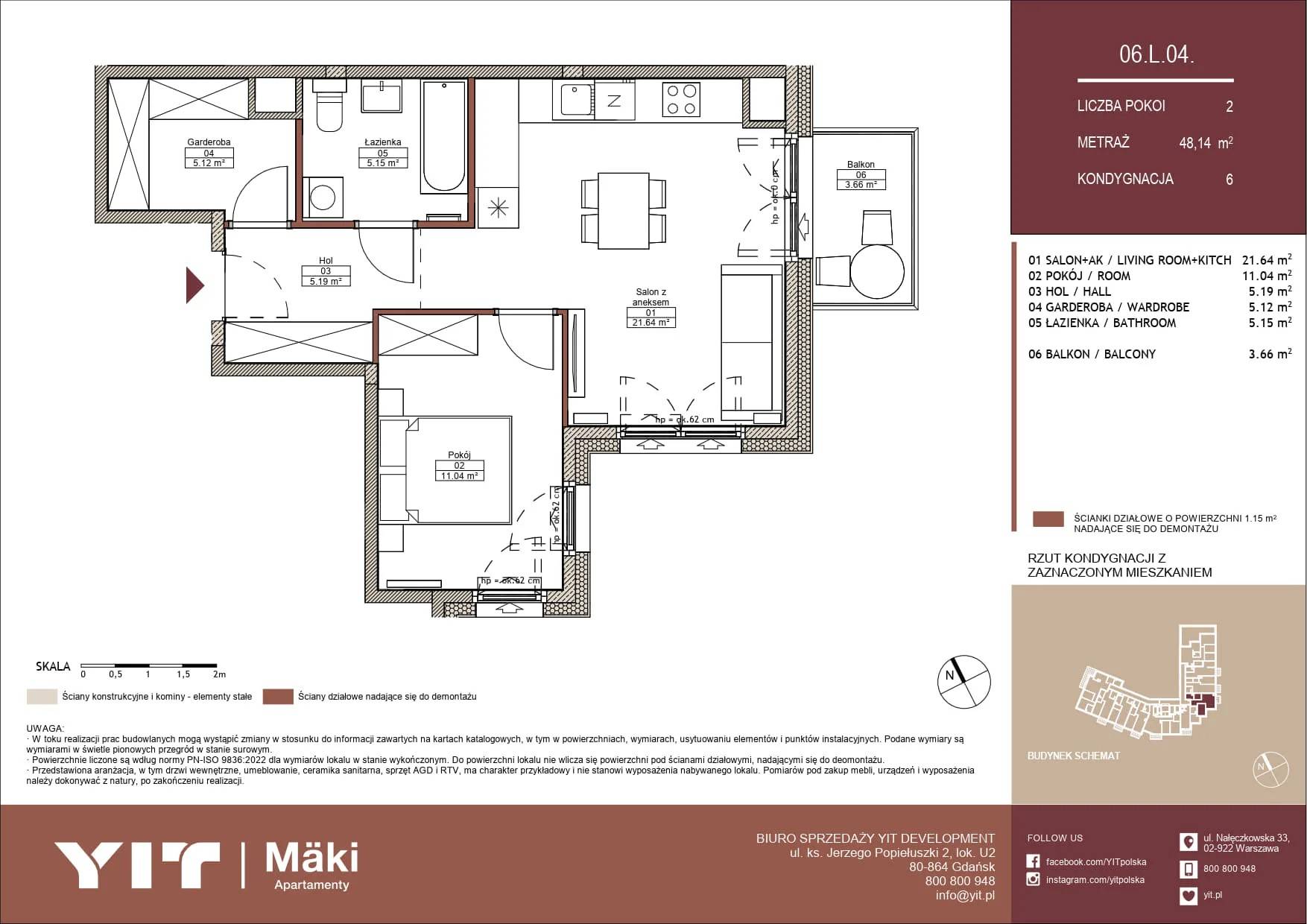 Mäki Apartamenty – inwestycja YIT - lokal 06 L.04, budynek PGPL100125