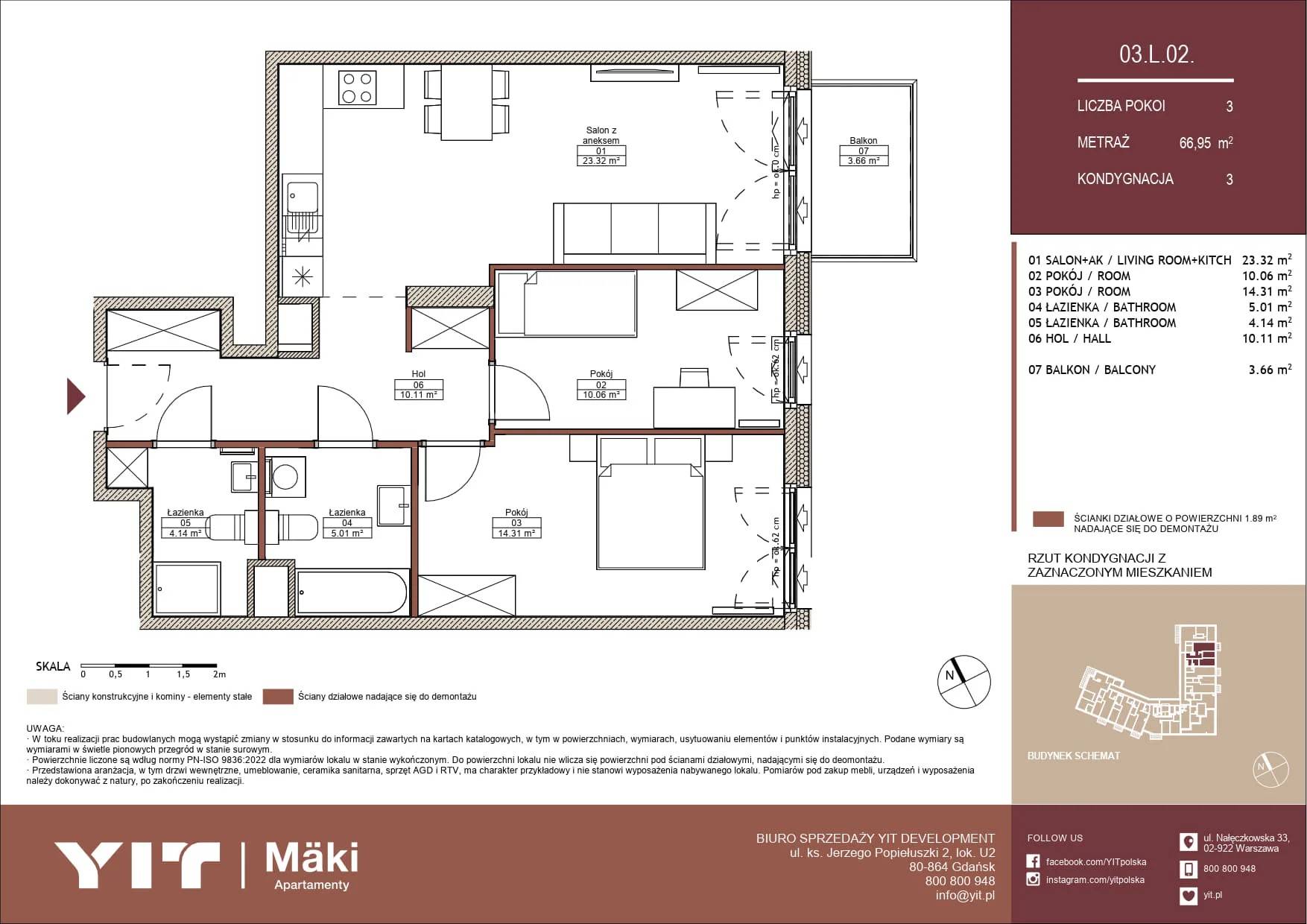 Mäki Apartamenty – inwestycja YIT - lokal 03 L.02, budynek PGPL100125